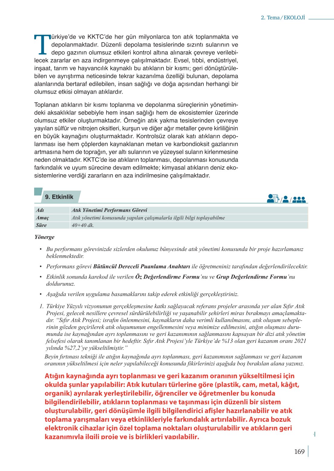 10. Sınıf Meb Yayınları Biyoloji Ders Kitabı Sayfa 169 Cevapları