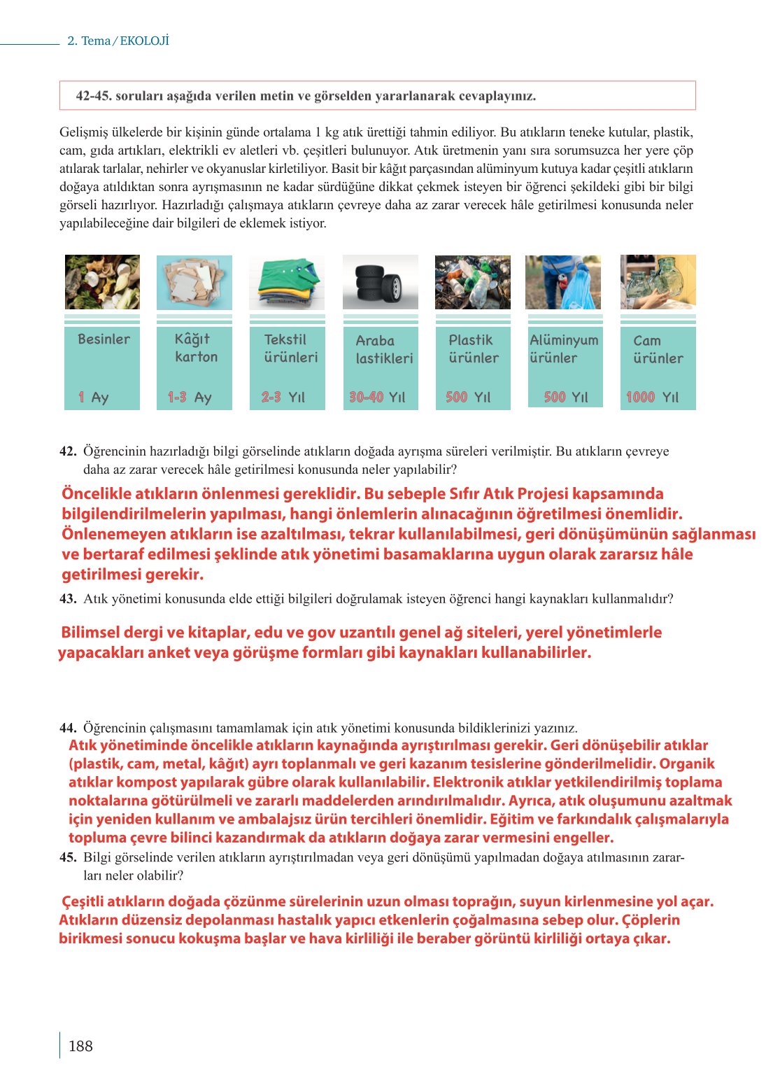 10. Sınıf Meb Yayınları Biyoloji Ders Kitabı Sayfa 188 Cevapları 10. Sınıf Meb Yayınları Biyoloji Ders Kitabı Sayfa 188 Cevapları