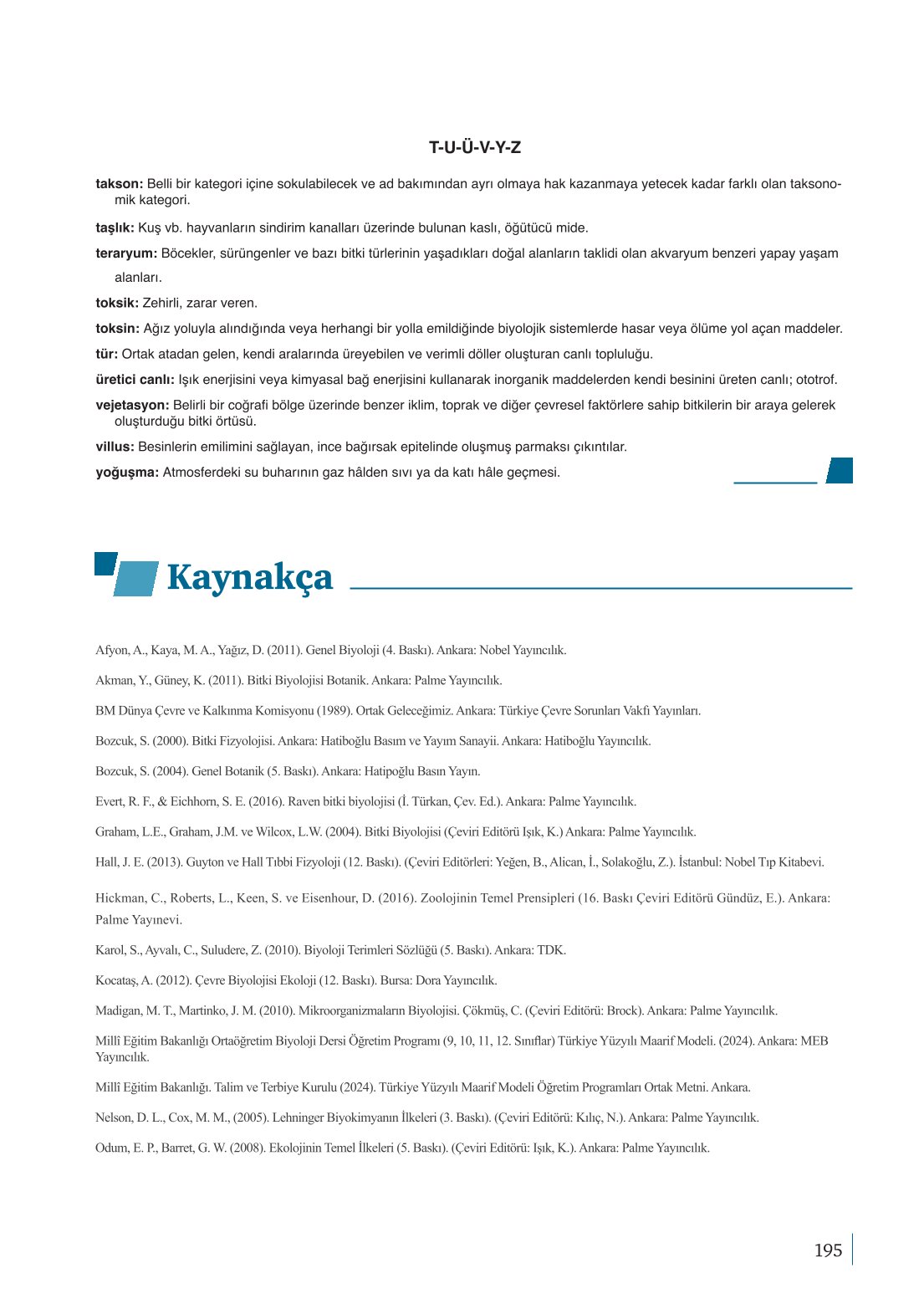 10. Sınıf Meb Yayınları Biyoloji Ders Kitabı Sayfa 195 Cevapları