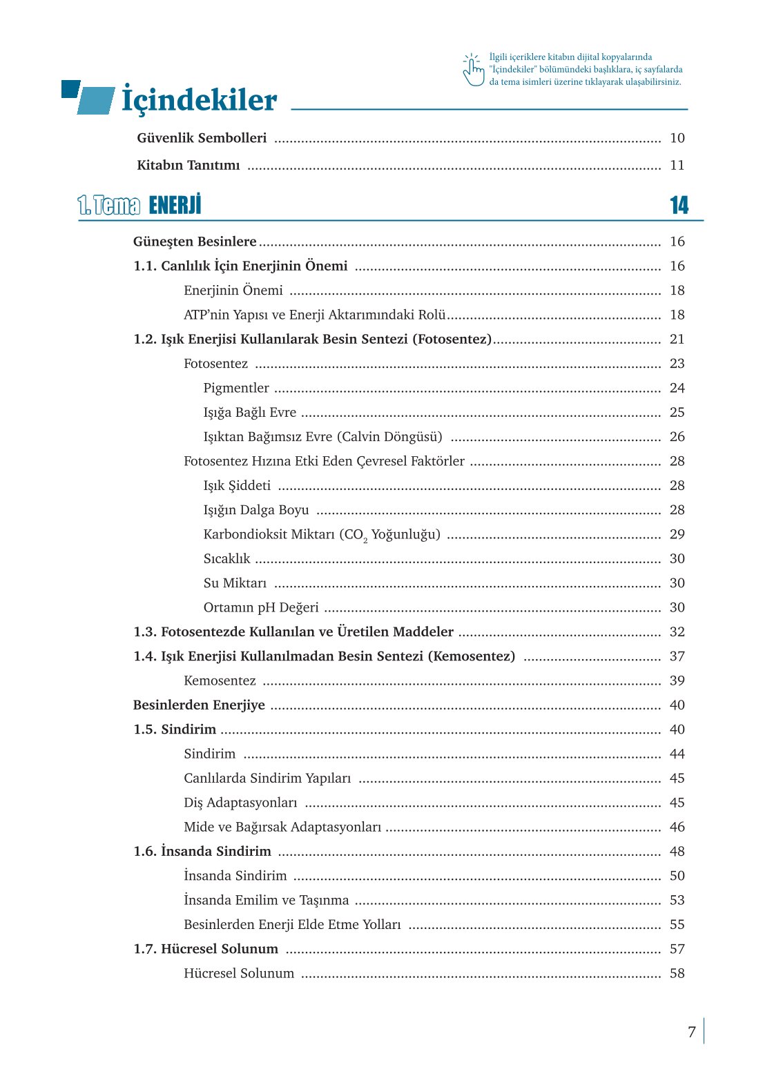10. Sınıf Meb Yayınları Biyoloji Ders Kitabı Sayfa 7 Cevapları