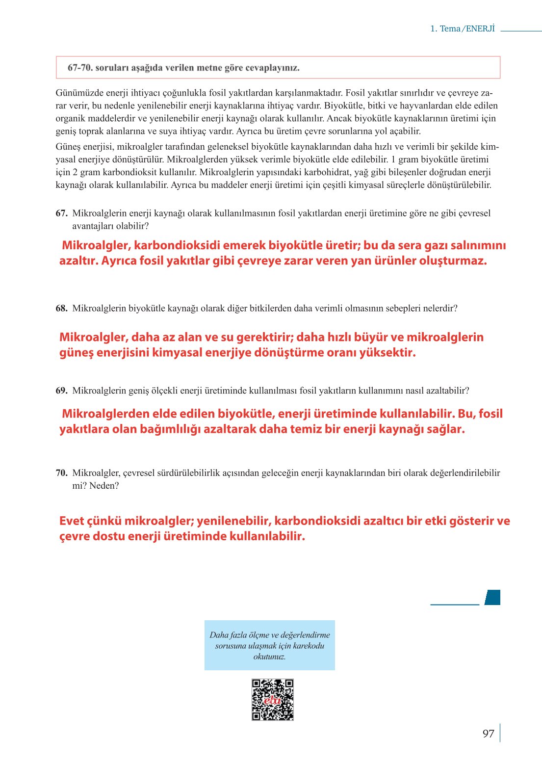 10. Sınıf Meb Yayınları Biyoloji Ders Kitabı Sayfa 97 Cevapları 10. Sınıf Meb Yayınları Biyoloji Ders Kitabı Sayfa 97 Cevapları