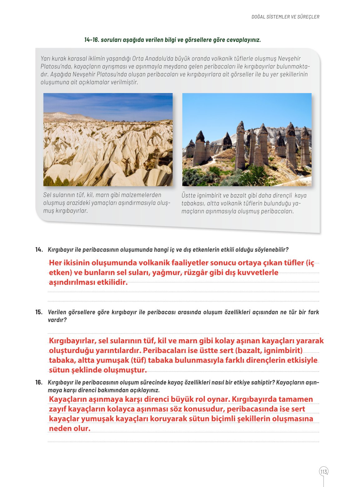 10. Sınıf Meb Yayınları Coğrafya Ders Kitabı Sayfa 113 Cevapları 10. Sınıf Meb Yayınları Coğrafya Ders Kitabı Sayfa 113 Cevapları