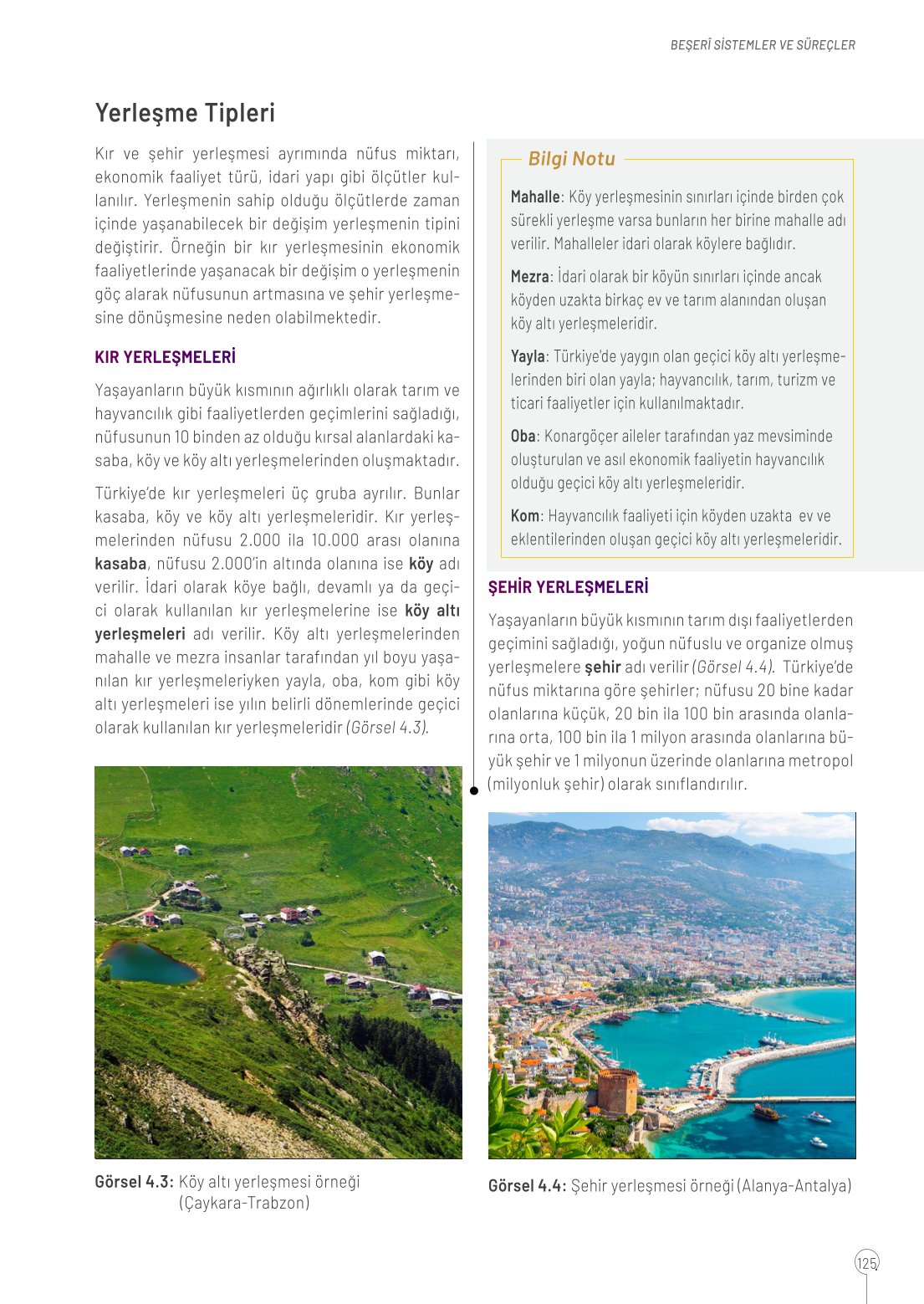 10. Sınıf Meb Yayınları Coğrafya Ders Kitabı Sayfa 125 Cevapları 10. Sınıf Meb Yayınları Coğrafya Ders Kitabı Sayfa 125 Cevapları