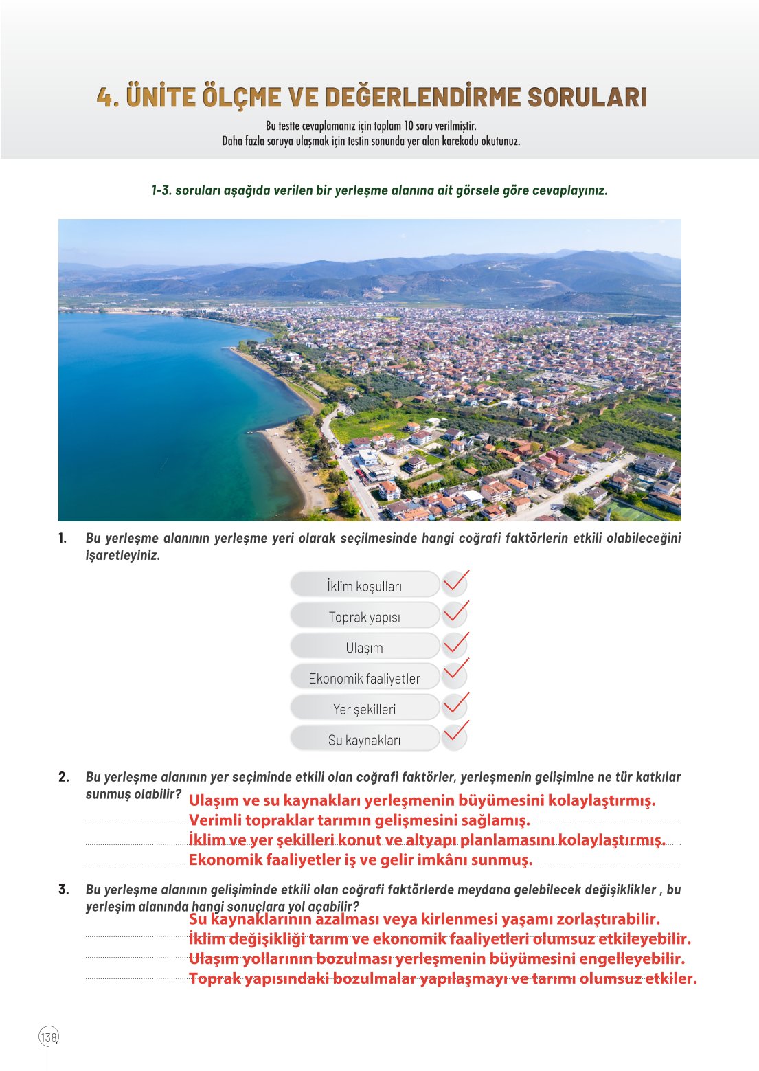 10. Sınıf Meb Yayınları Coğrafya Ders Kitabı Sayfa 138 Cevapları 10. Sınıf Meb Yayınları Coğrafya Ders Kitabı Sayfa 138 Cevapları