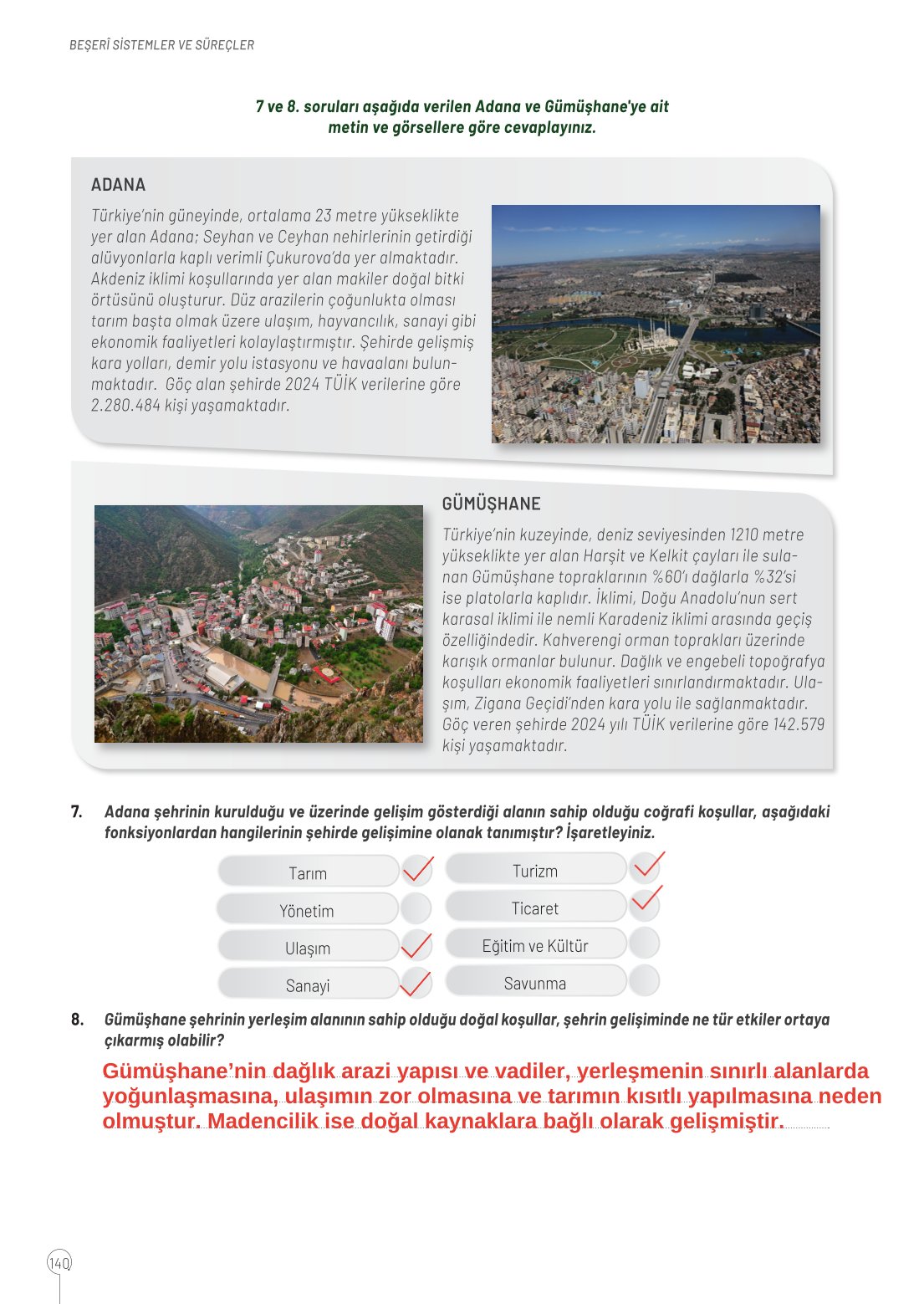 10. Sınıf Meb Yayınları Coğrafya Ders Kitabı Sayfa 140 Cevapları 10. Sınıf Meb Yayınları Coğrafya Ders Kitabı Sayfa 140 Cevapları
