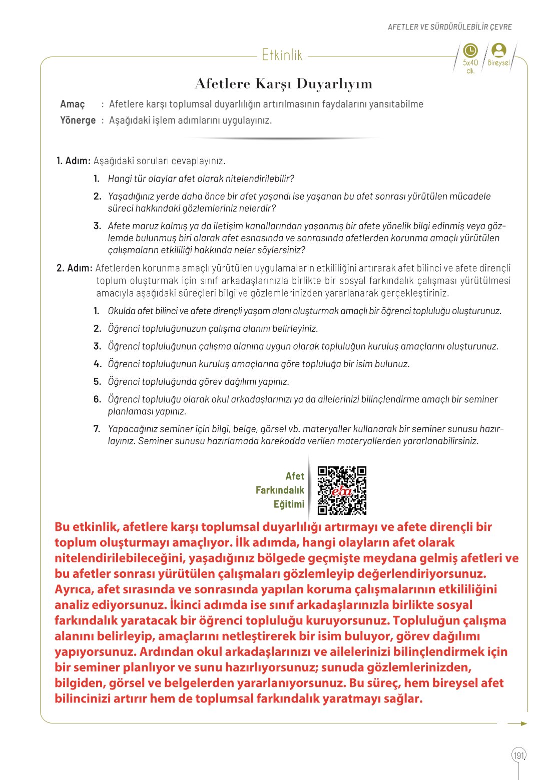 10. Sınıf Meb Yayınları Coğrafya Ders Kitabı Sayfa 191 Cevapları 10. Sınıf Meb Yayınları Coğrafya Ders Kitabı Sayfa 191 Cevapları