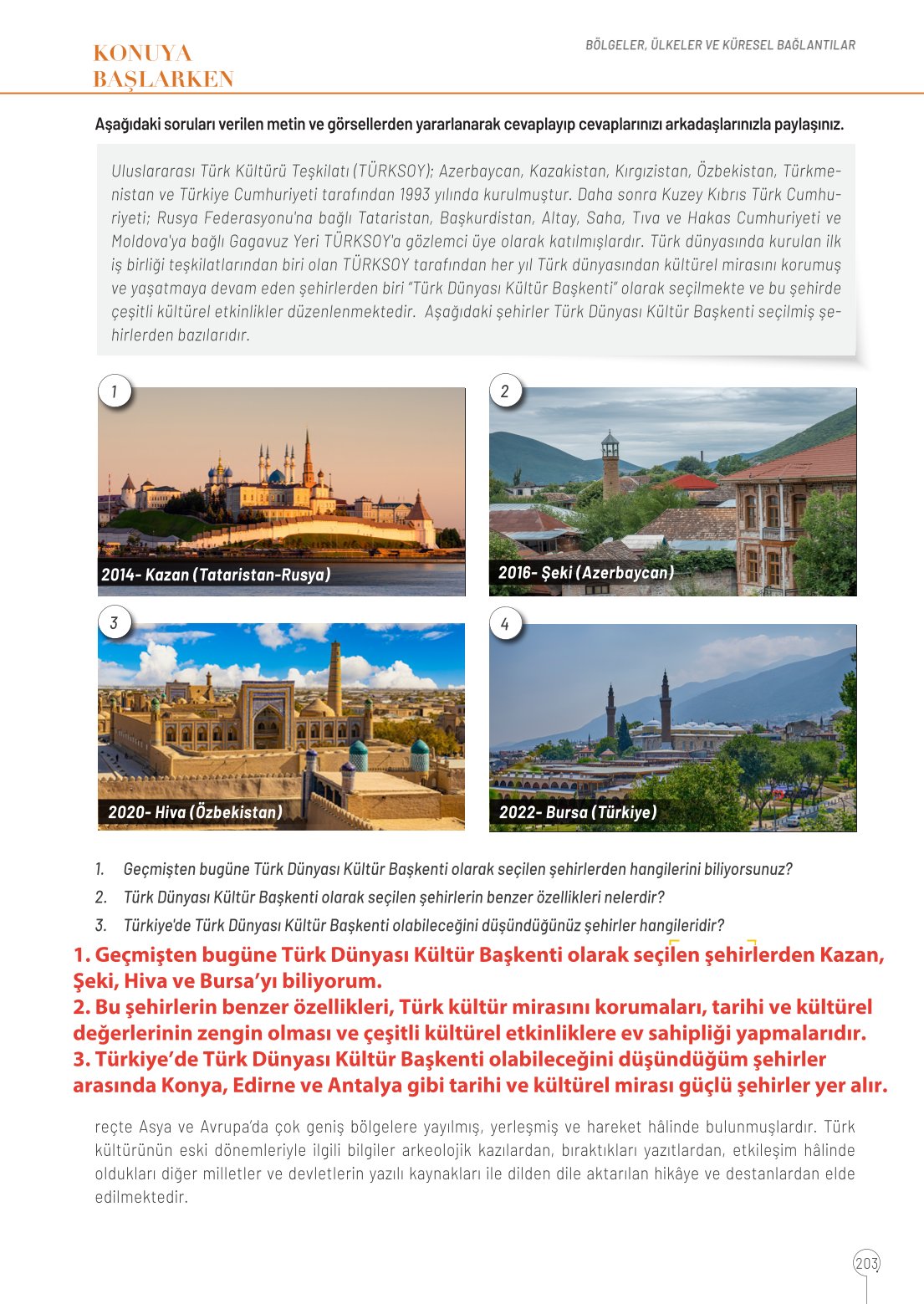 10. Sınıf Meb Yayınları Coğrafya Ders Kitabı Sayfa 203 Cevapları 10. Sınıf Meb Yayınları Coğrafya Ders Kitabı Sayfa 203 Cevapları