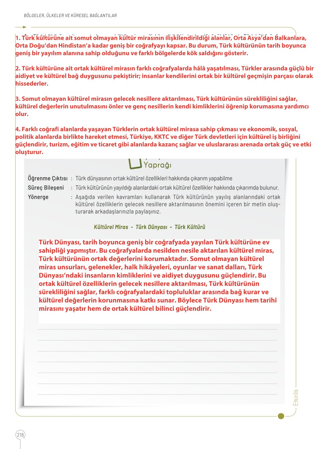 10. Sınıf Meb Yayınları Coğrafya Ders Kitabı Sayfa 218 Cevapları 10. Sınıf Meb Yayınları Coğrafya Ders Kitabı Sayfa 218 Cevapları