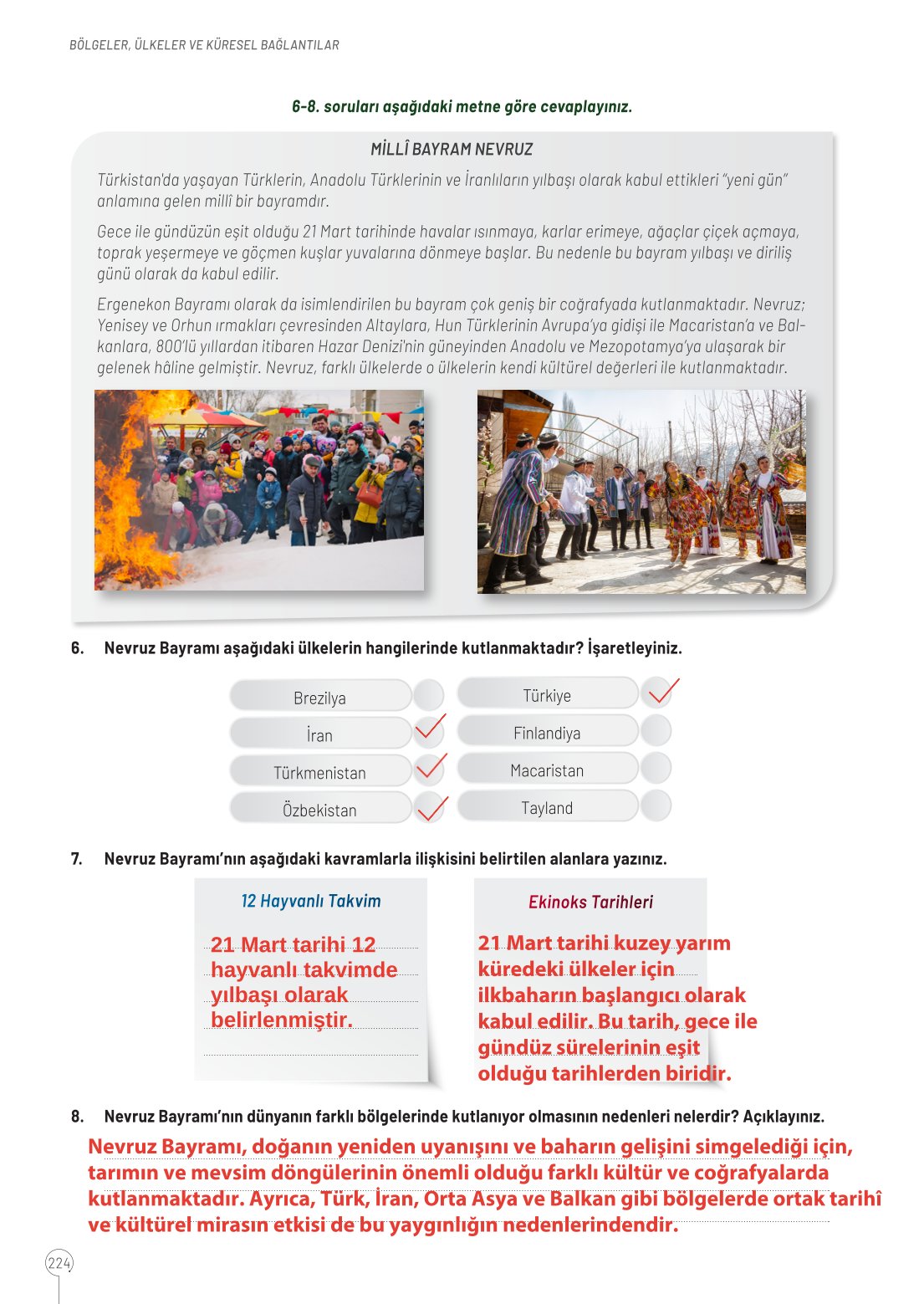 10. Sınıf Meb Yayınları Coğrafya Ders Kitabı Sayfa 224 Cevapları 10. Sınıf Meb Yayınları Coğrafya Ders Kitabı Sayfa 224 Cevapları