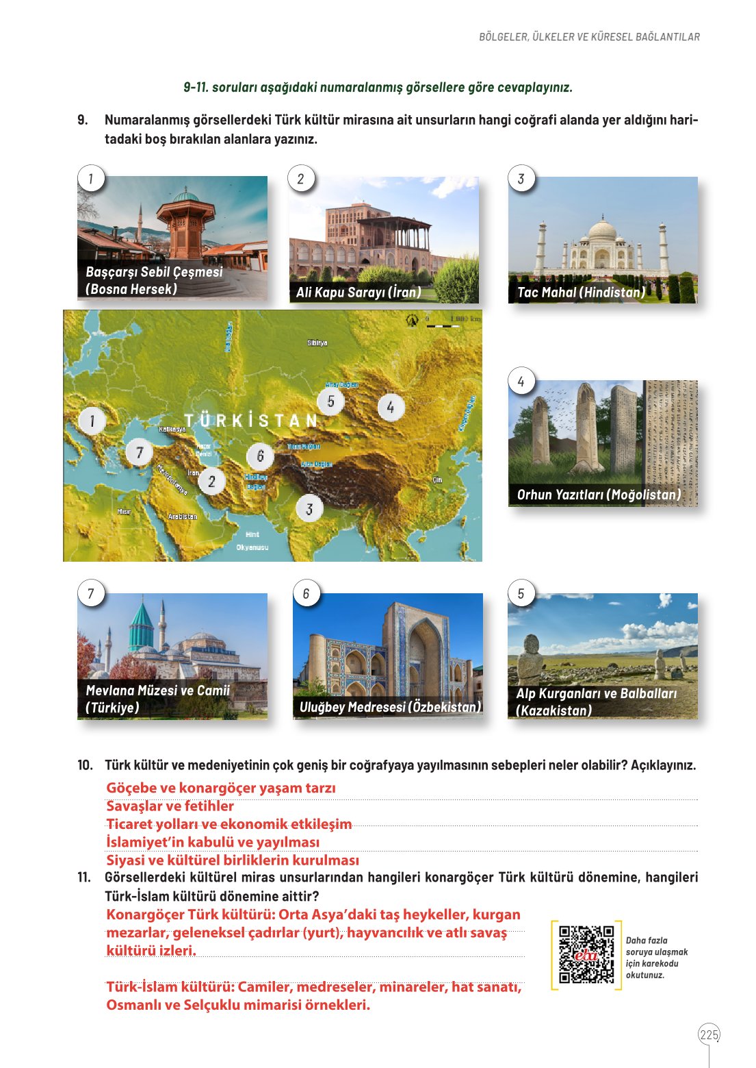 10. Sınıf Meb Yayınları Coğrafya Ders Kitabı Sayfa 225 Cevapları 10. Sınıf Meb Yayınları Coğrafya Ders Kitabı Sayfa 225 Cevapları