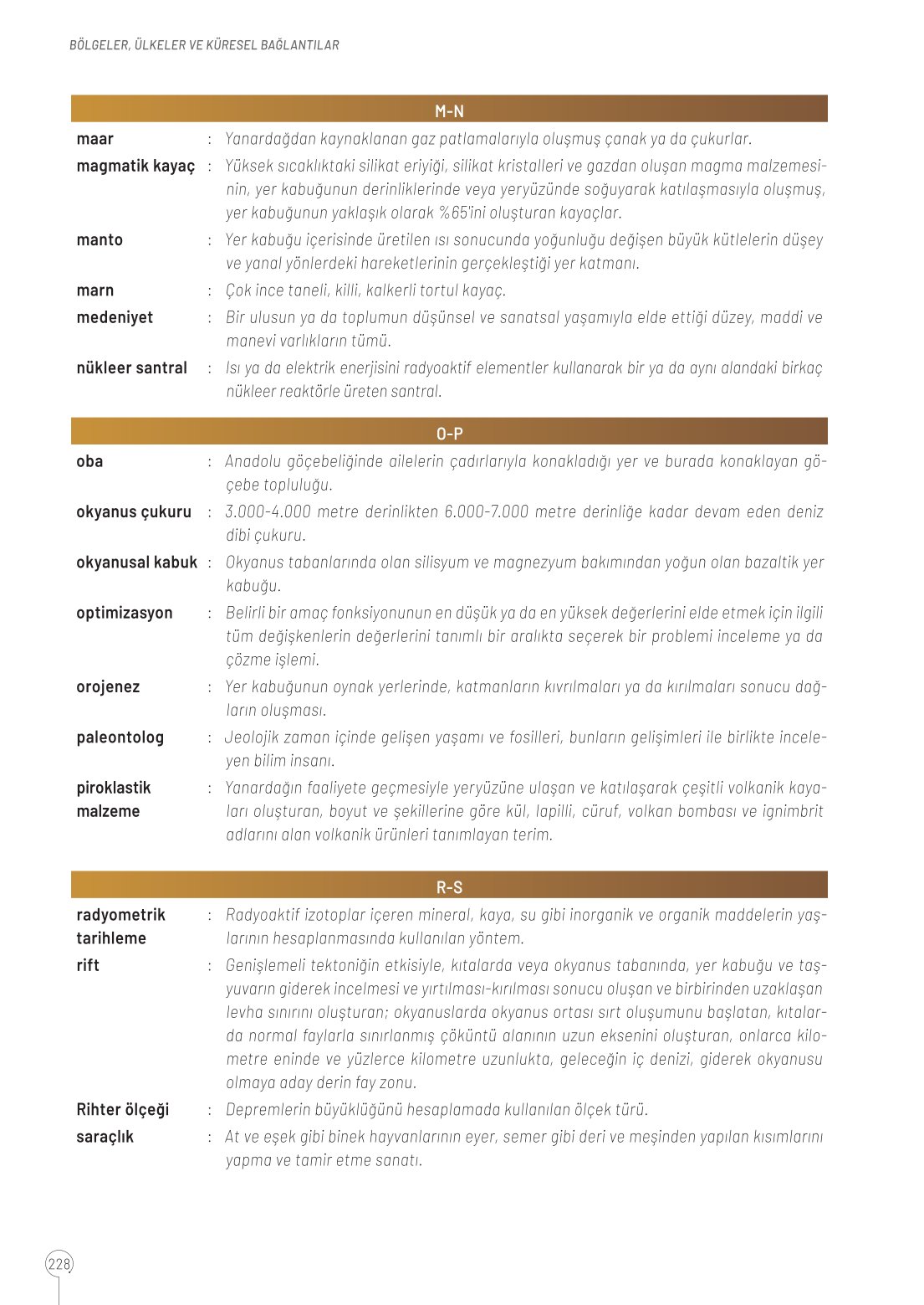 10. Sınıf Meb Yayınları Coğrafya Ders Kitabı Sayfa 228 Cevapları