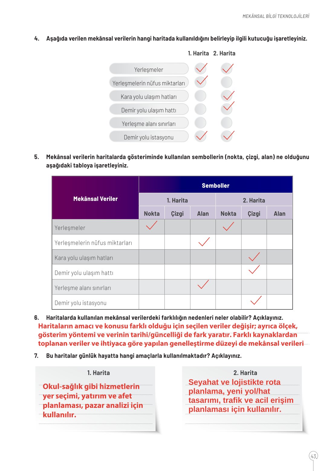 10. Sınıf Meb Yayınları Coğrafya Ders Kitabı Sayfa 43 Cevapları 10. Sınıf Meb Yayınları Coğrafya Ders Kitabı Sayfa 43 Cevapları