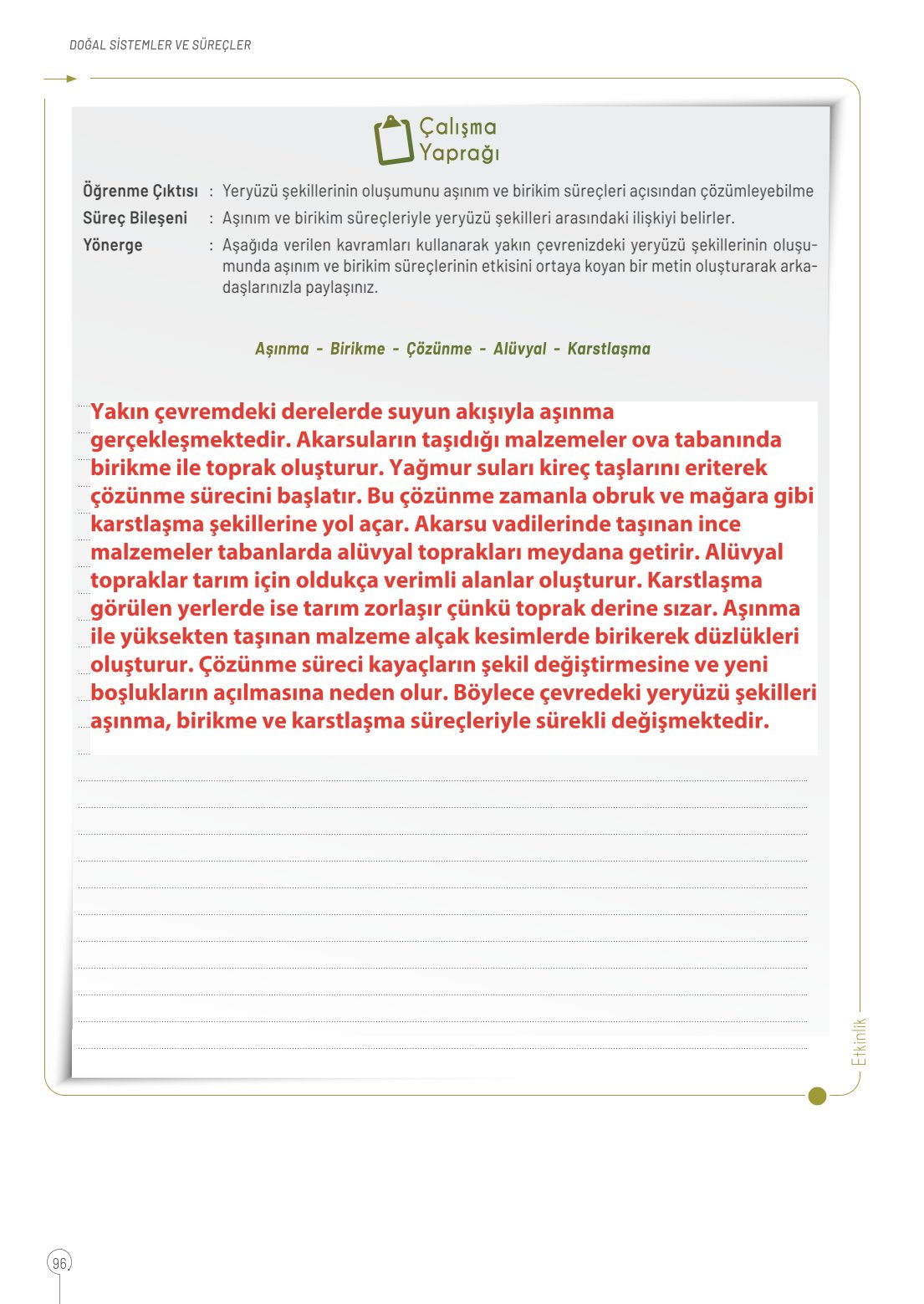 10. Sınıf Meb Yayınları Coğrafya Ders Kitabı Sayfa 96 Cevapları 10. Sınıf Meb Yayınları Coğrafya Ders Kitabı Sayfa 96 Cevapları