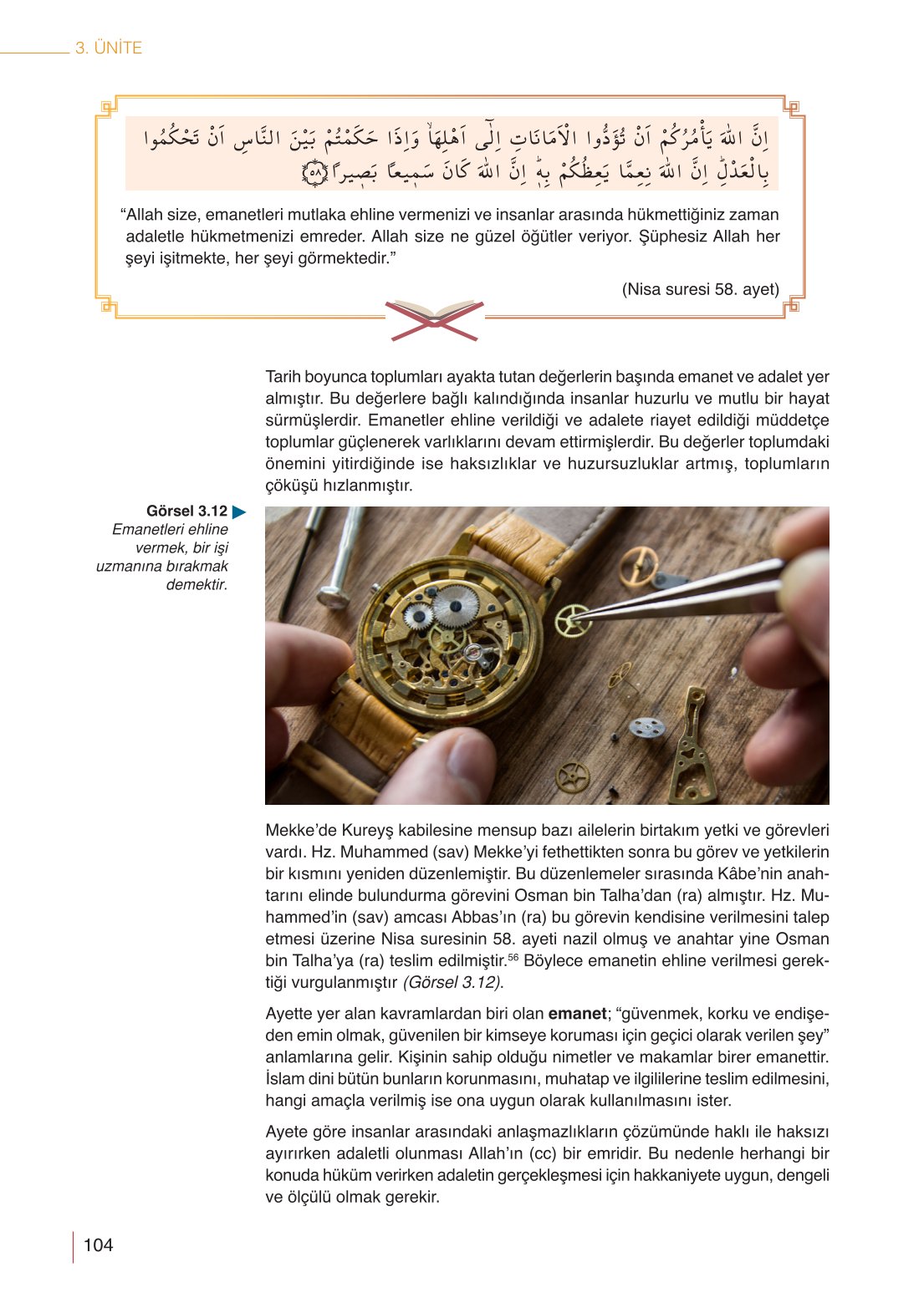 10. Sınıf Meb Yayınları Din Kültürü Ve Ahlak Bilgisi Ders Kitabı Sayfa 104 Cevapları 10. Sınıf Meb Yayınları Din Kültürü Ve Ahlak Bilgisi Ders Kitabı Sayfa 104 Cevapları