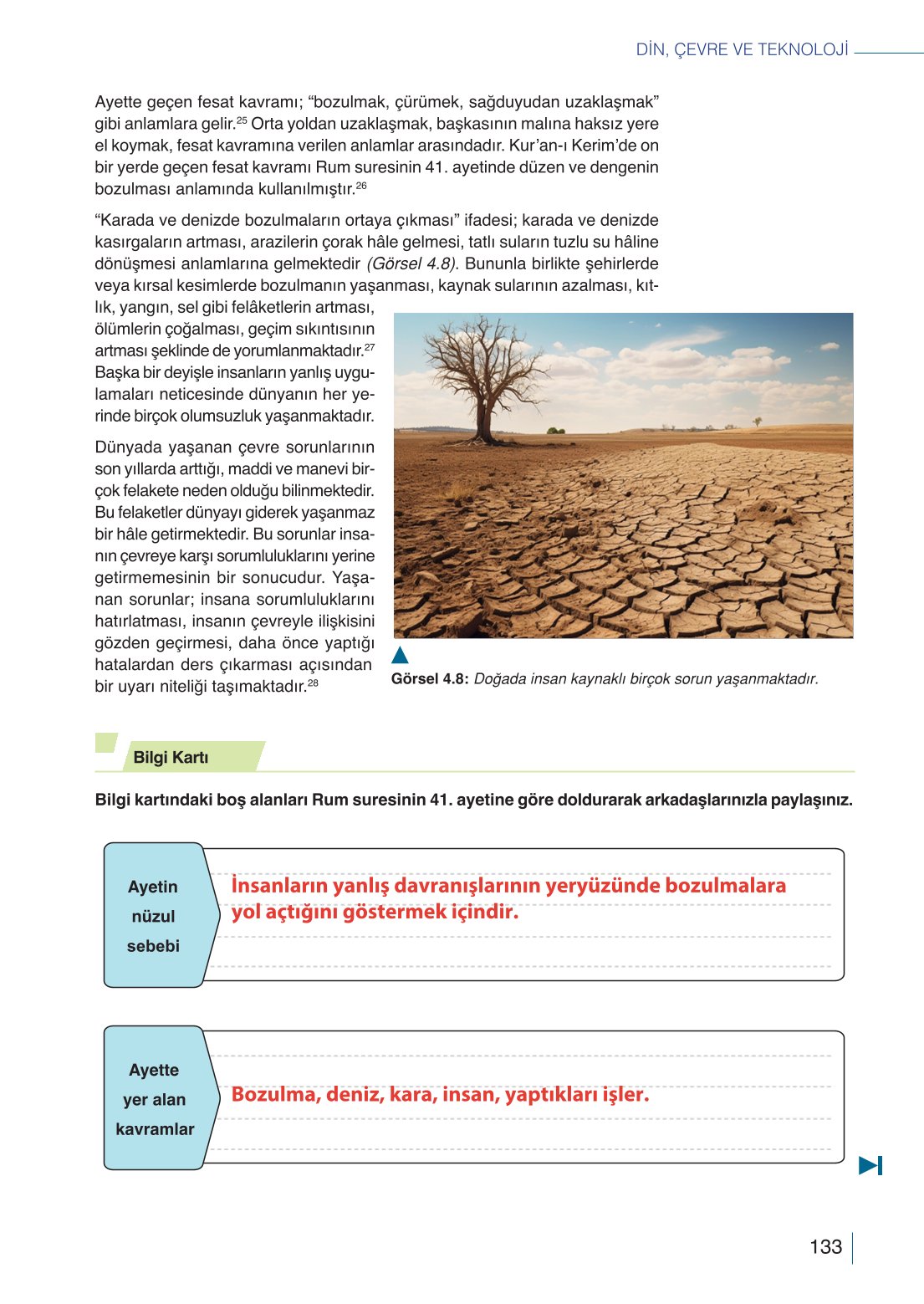 10. Sınıf Meb Yayınları Din Kültürü Ve Ahlak Bilgisi Ders Kitabı Sayfa 133 Cevapları
