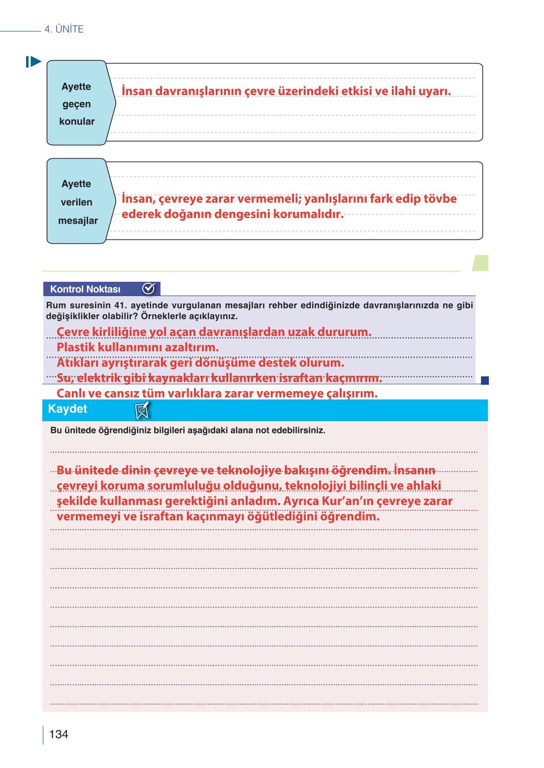 10. Sınıf Meb Yayınları Din Kültürü Ve Ahlak Bilgisi Ders Kitabı Sayfa 134 Cevapları 10. Sınıf Meb Yayınları Din Kültürü Ve Ahlak Bilgisi Ders Kitabı Sayfa 134 Cevapları