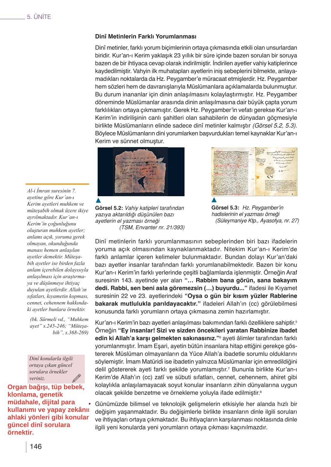 10. Sınıf Meb Yayınları Din Kültürü Ve Ahlak Bilgisi Ders Kitabı Sayfa 146 Cevapları