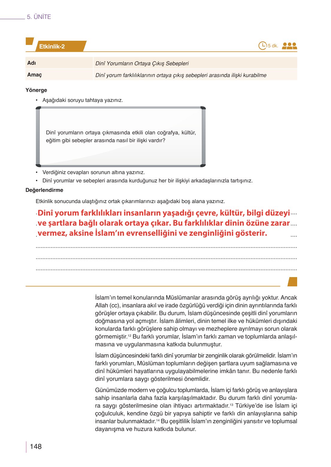 10. Sınıf Meb Yayınları Din Kültürü Ve Ahlak Bilgisi Ders Kitabı Sayfa 148 Cevapları 10. Sınıf Meb Yayınları Din Kültürü Ve Ahlak Bilgisi Ders Kitabı Sayfa 148 Cevapları