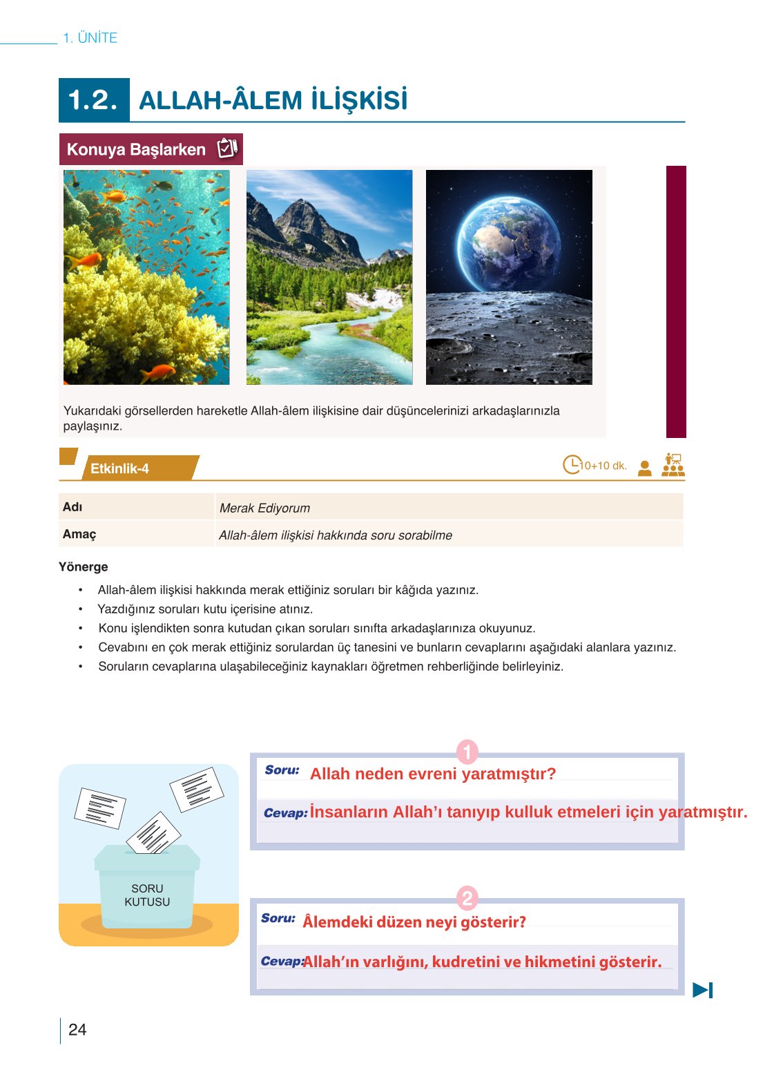 10. Sınıf Meb Yayınları Din Kültürü Ve Ahlak Bilgisi Ders Kitabı Sayfa 24 Cevapları 10. Sınıf Meb Yayınları Din Kültürü Ve Ahlak Bilgisi Ders Kitabı Sayfa 24 Cevapları