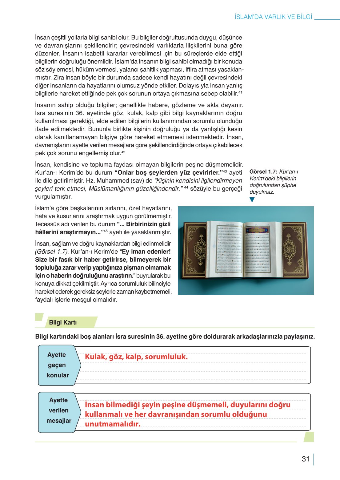 10. Sınıf Meb Yayınları Din Kültürü Ve Ahlak Bilgisi Ders Kitabı Sayfa 31 Cevapları 10. Sınıf Meb Yayınları Din Kültürü Ve Ahlak Bilgisi Ders Kitabı Sayfa 31 Cevapları