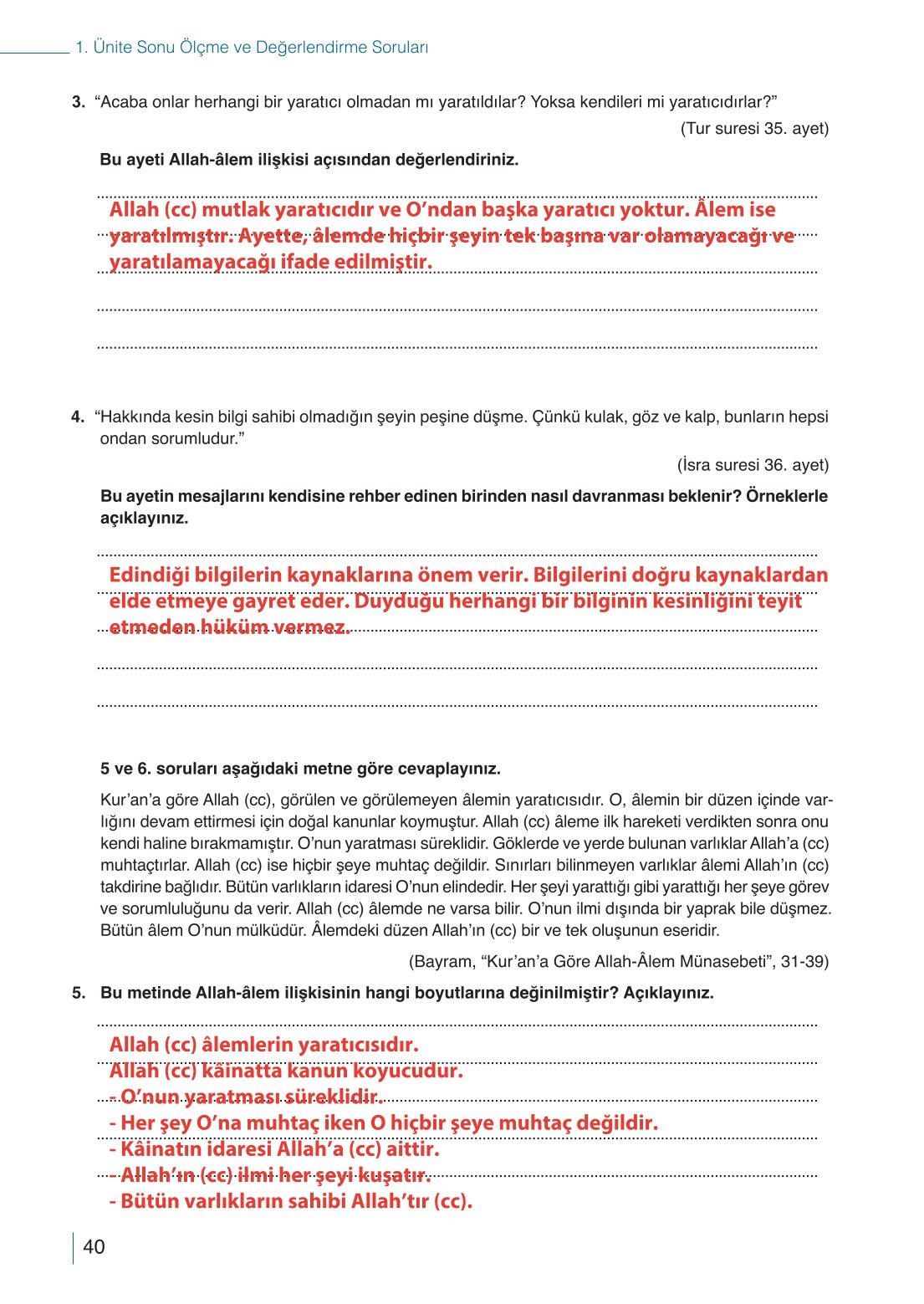 10. Sınıf Meb Yayınları Din Kültürü Ve Ahlak Bilgisi Ders Kitabı Sayfa 40 Cevapları 10. Sınıf Meb Yayınları Din Kültürü Ve Ahlak Bilgisi Ders Kitabı Sayfa 40 Cevapları