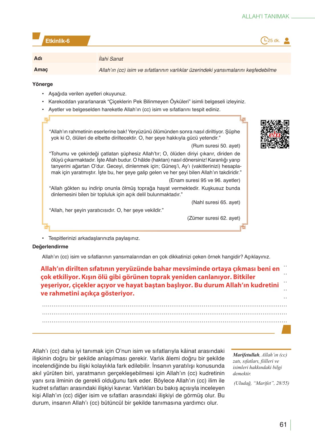 10. Sınıf Meb Yayınları Din Kültürü Ve Ahlak Bilgisi Ders Kitabı Sayfa 61 Cevapları 10. Sınıf Meb Yayınları Din Kültürü Ve Ahlak Bilgisi Ders Kitabı Sayfa 61 Cevapları