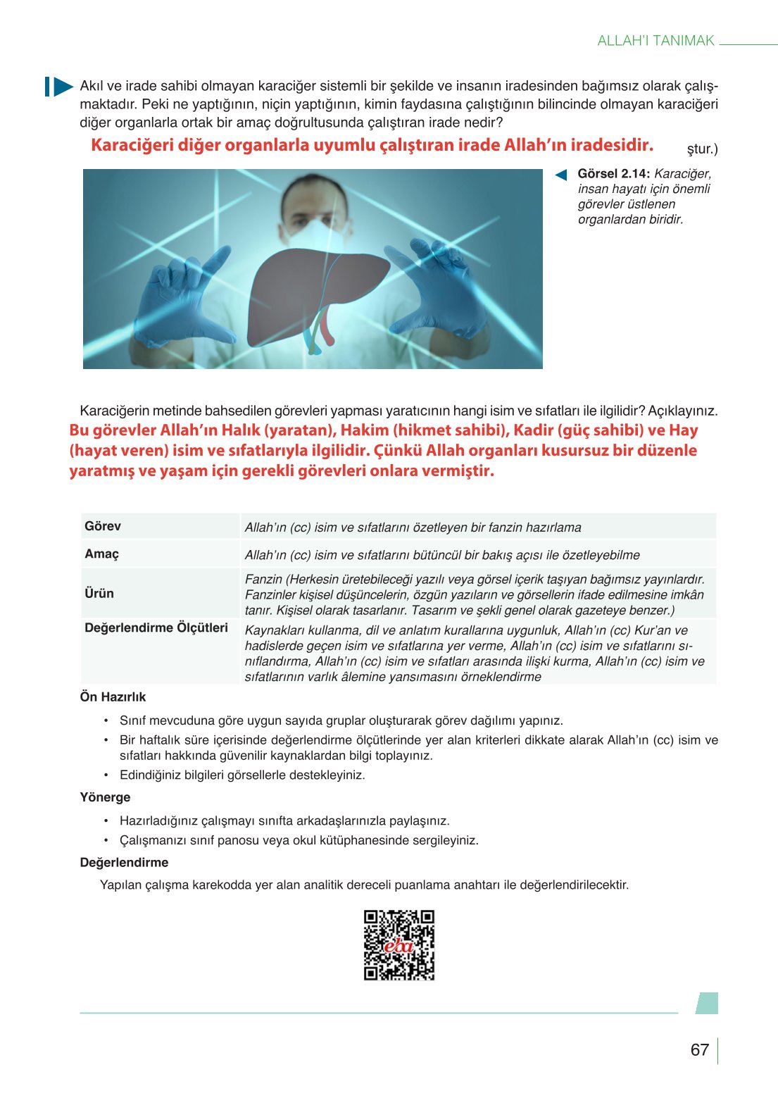 10. Sınıf Meb Yayınları Din Kültürü Ve Ahlak Bilgisi Ders Kitabı Sayfa 67 Cevapları