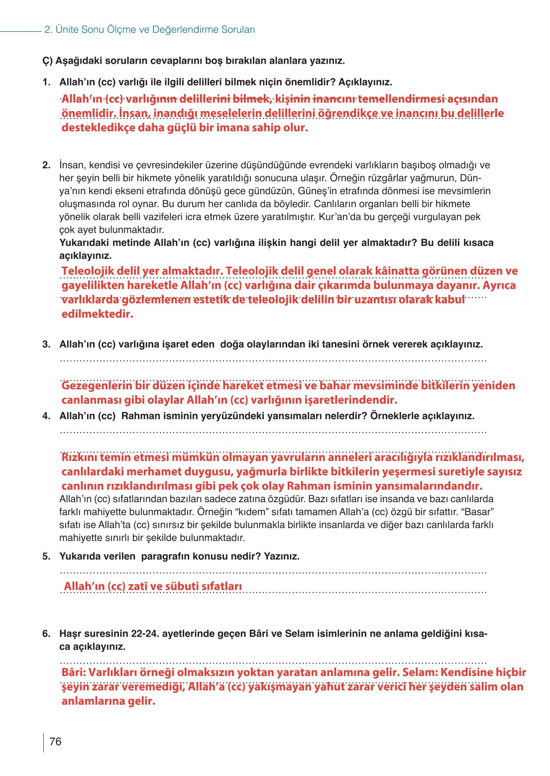 10. Sınıf Meb Yayınları Din Kültürü Ve Ahlak Bilgisi Ders Kitabı Sayfa 76 Cevapları 10. Sınıf Meb Yayınları Din Kültürü Ve Ahlak Bilgisi Ders Kitabı Sayfa 76 Cevapları