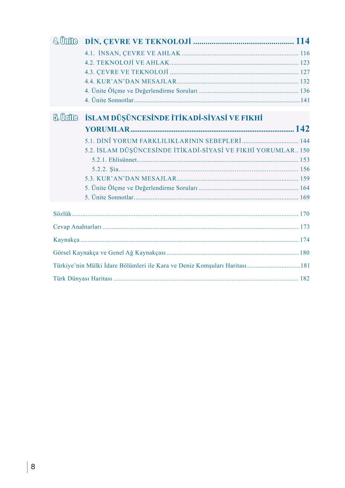 10. Sınıf Meb Yayınları Din Kültürü Ve Ahlak Bilgisi Ders Kitabı Sayfa 8 Cevapları