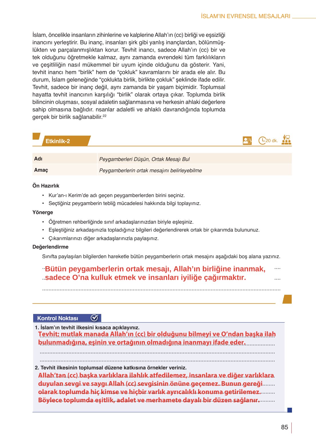10. Sınıf Meb Yayınları Din Kültürü Ve Ahlak Bilgisi Ders Kitabı Sayfa 85 Cevapları 10. Sınıf Meb Yayınları Din Kültürü Ve Ahlak Bilgisi Ders Kitabı Sayfa 85 Cevapları