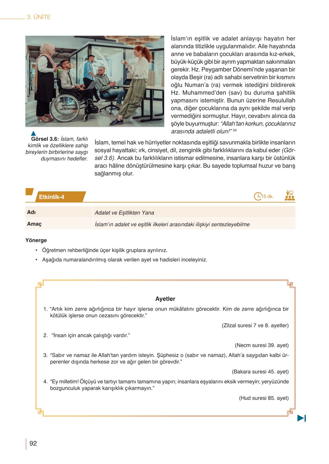 10. Sınıf Meb Yayınları Din Kültürü Ve Ahlak Bilgisi Ders Kitabı Sayfa 92 Cevapları