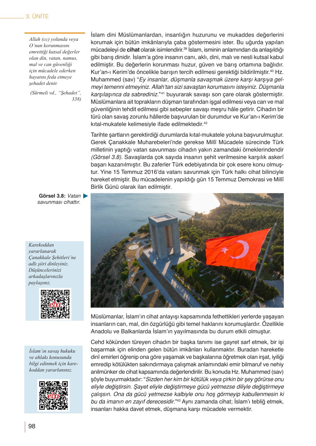 10. Sınıf Meb Yayınları Din Kültürü Ve Ahlak Bilgisi Ders Kitabı Sayfa 98 Cevapları