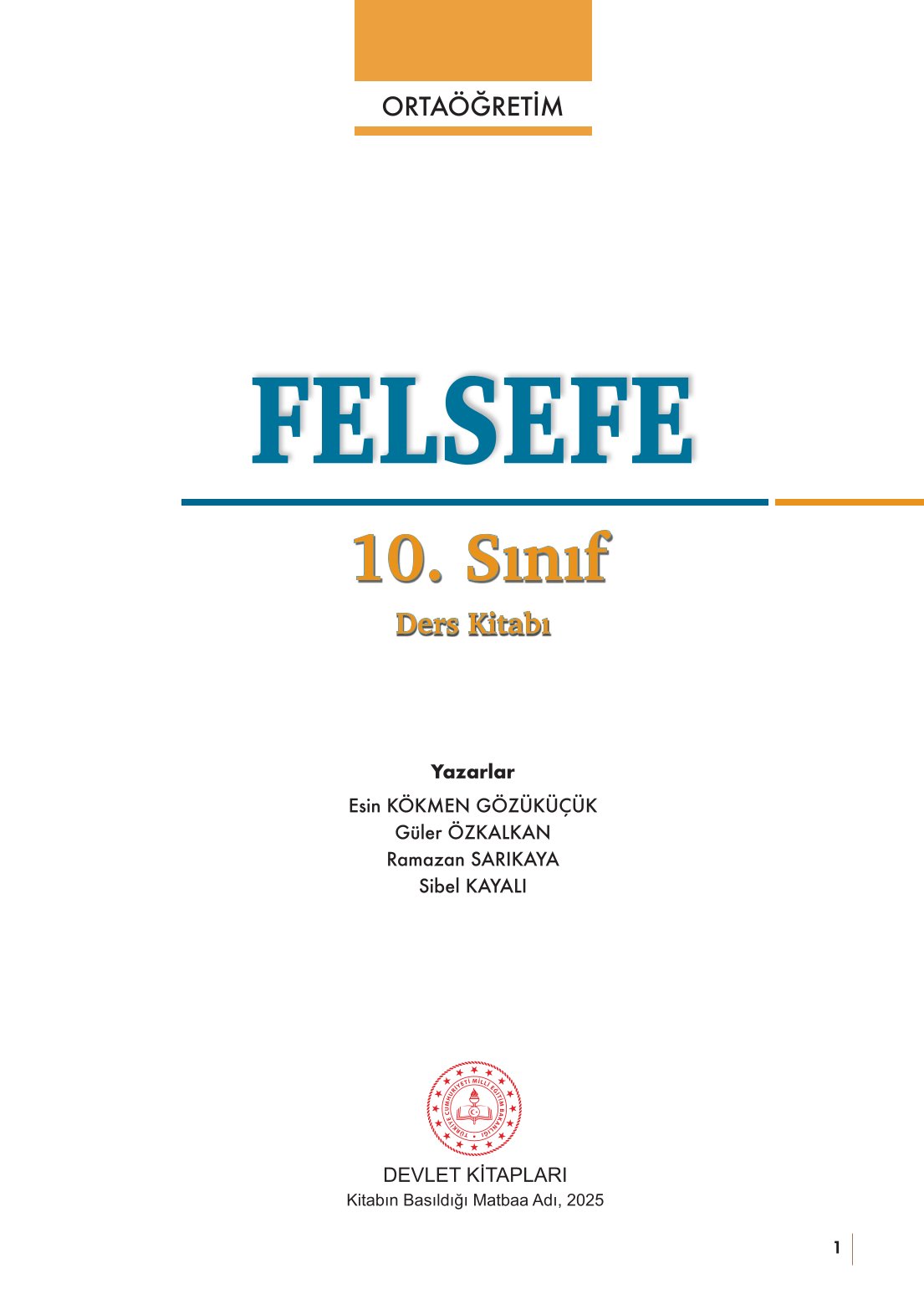 10. Sınıf Meb Yayınları Felsefe Ders Kitabı Sayfa 1 Cevapları