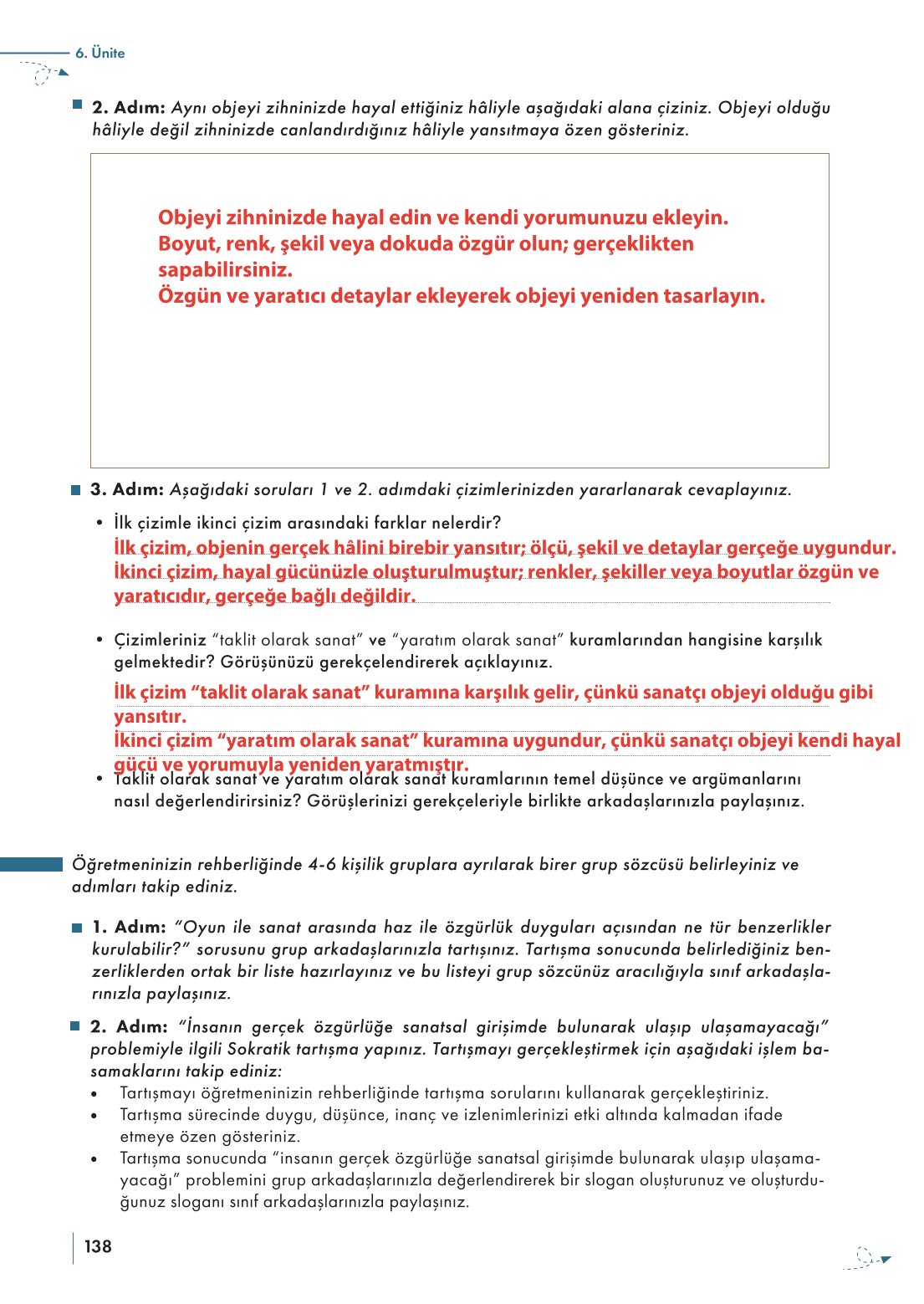 10. Sınıf Meb Yayınları Felsefe Ders Kitabı Sayfa 138 Cevapları