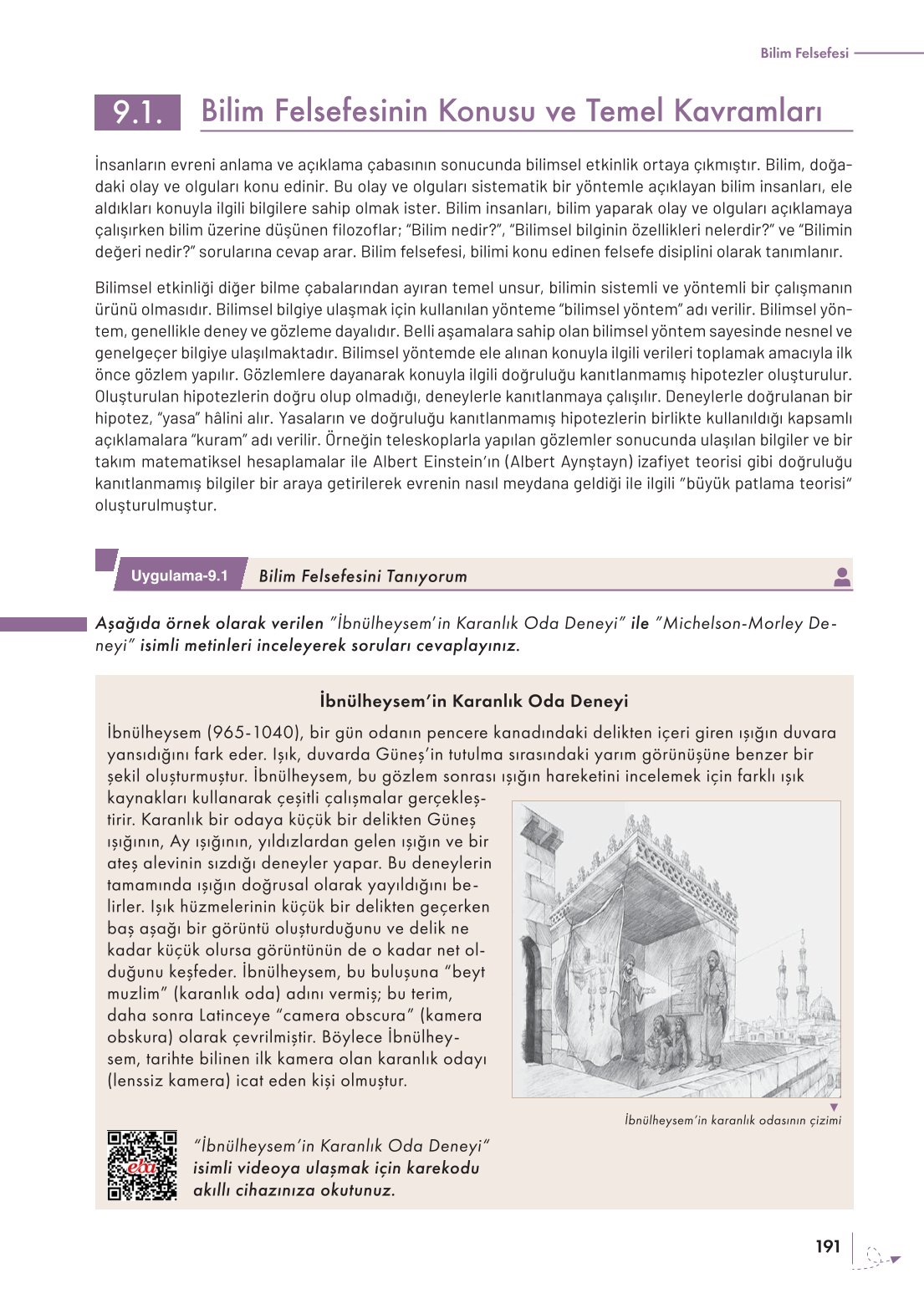 10. Sınıf Meb Yayınları Felsefe Ders Kitabı Sayfa 191 Cevapları