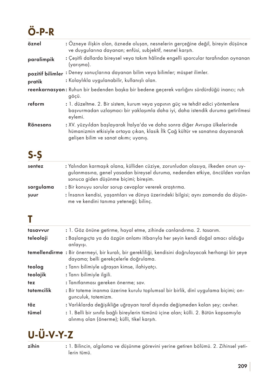10. Sınıf Meb Yayınları Felsefe Ders Kitabı Sayfa 209 Cevapları