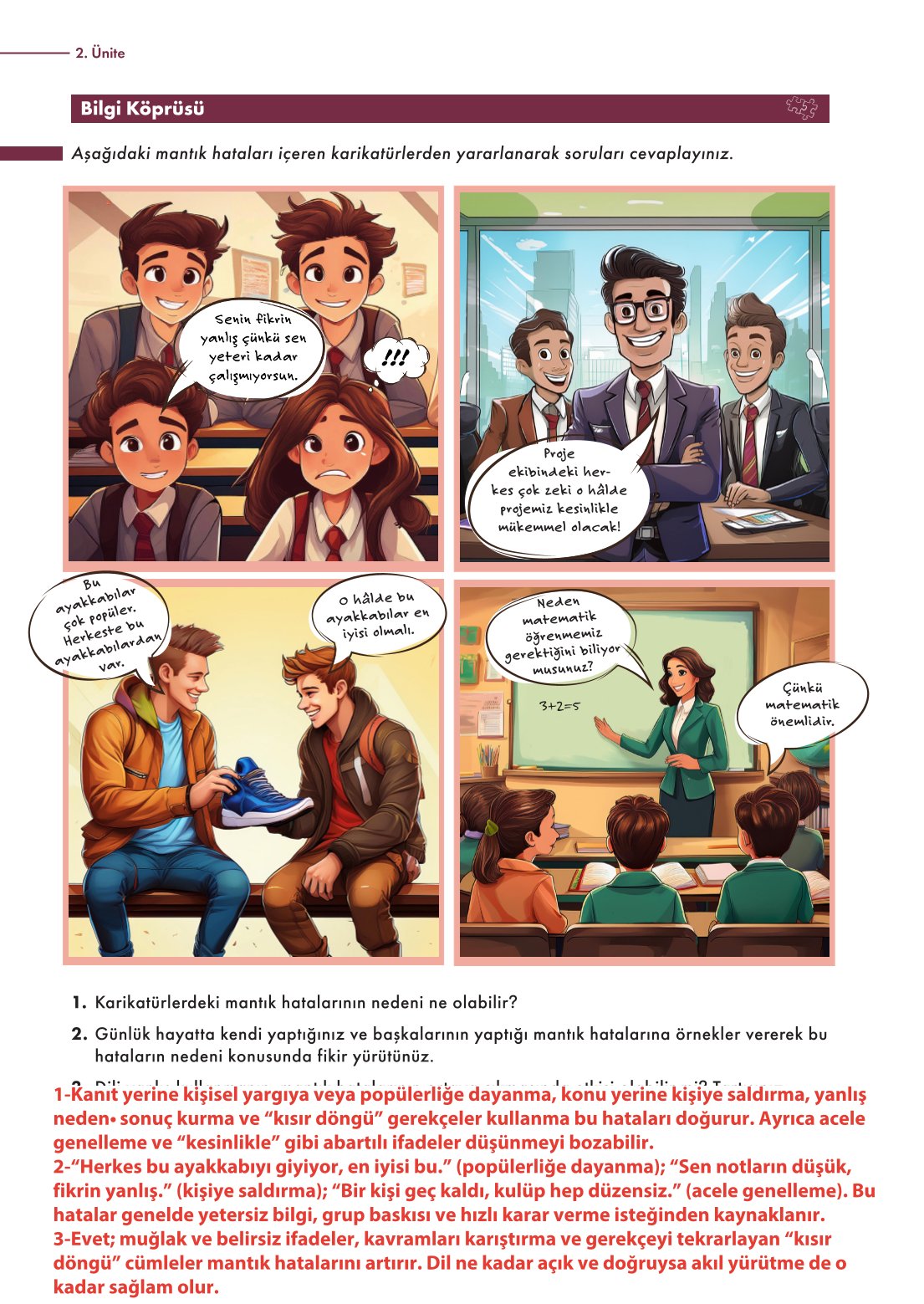 10. Sınıf Meb Yayınları Felsefe Ders Kitabı Sayfa 46 Cevapları