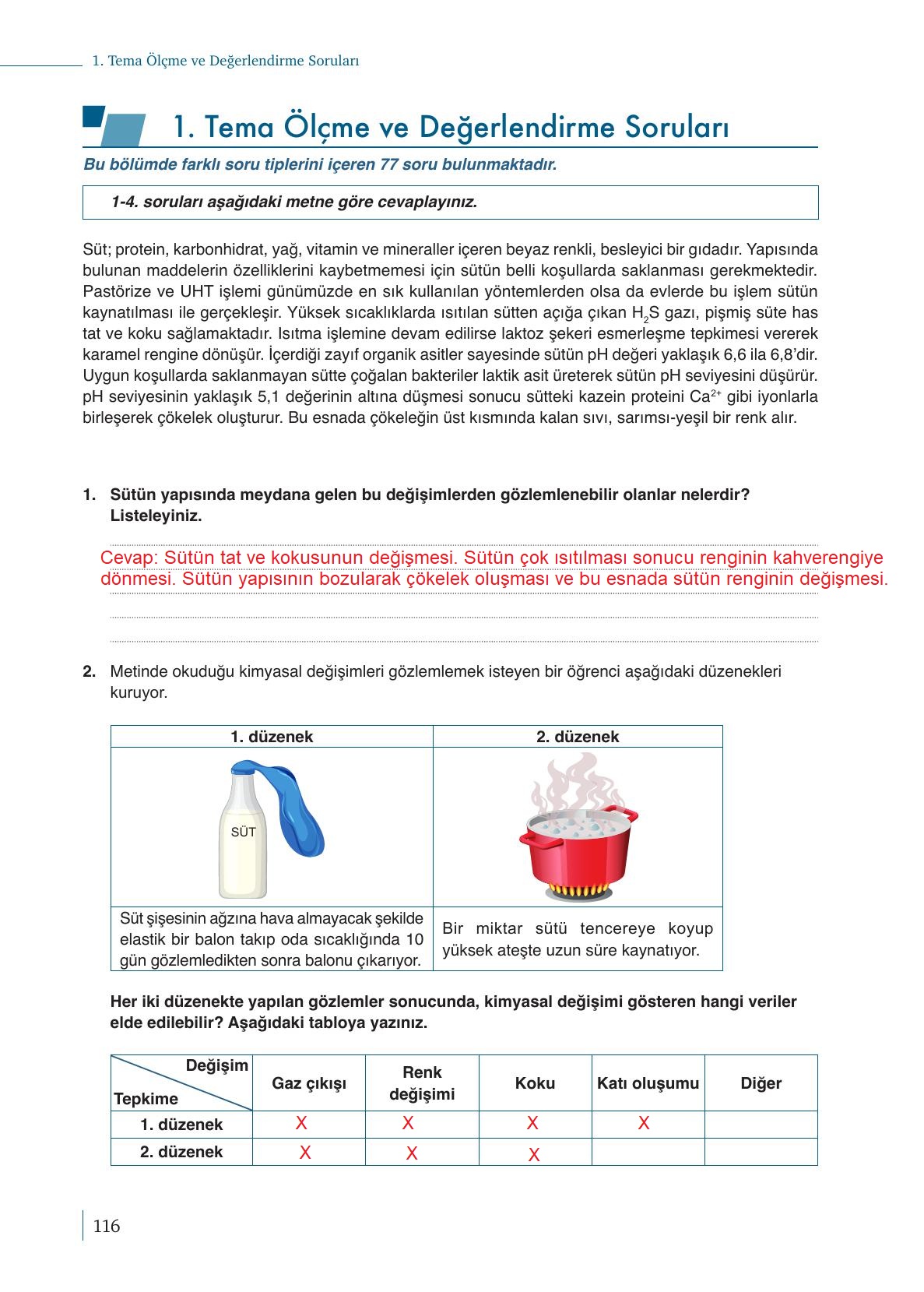 10. Sınıf Meb Yayınları Kimya Ders Kitabı Sayfa 116 Cevapları 10. Sınıf Meb Yayınları Kimya Ders Kitabı Sayfa 116 Cevapları