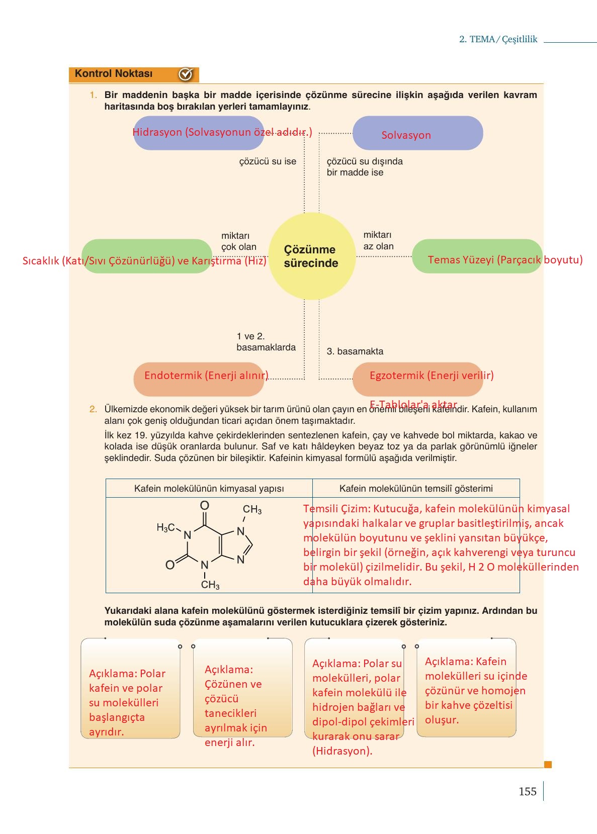 10. Sınıf Meb Yayınları Kimya Ders Kitabı Sayfa 155 Cevapları 10. Sınıf Meb Yayınları Kimya Ders Kitabı Sayfa 155 Cevapları