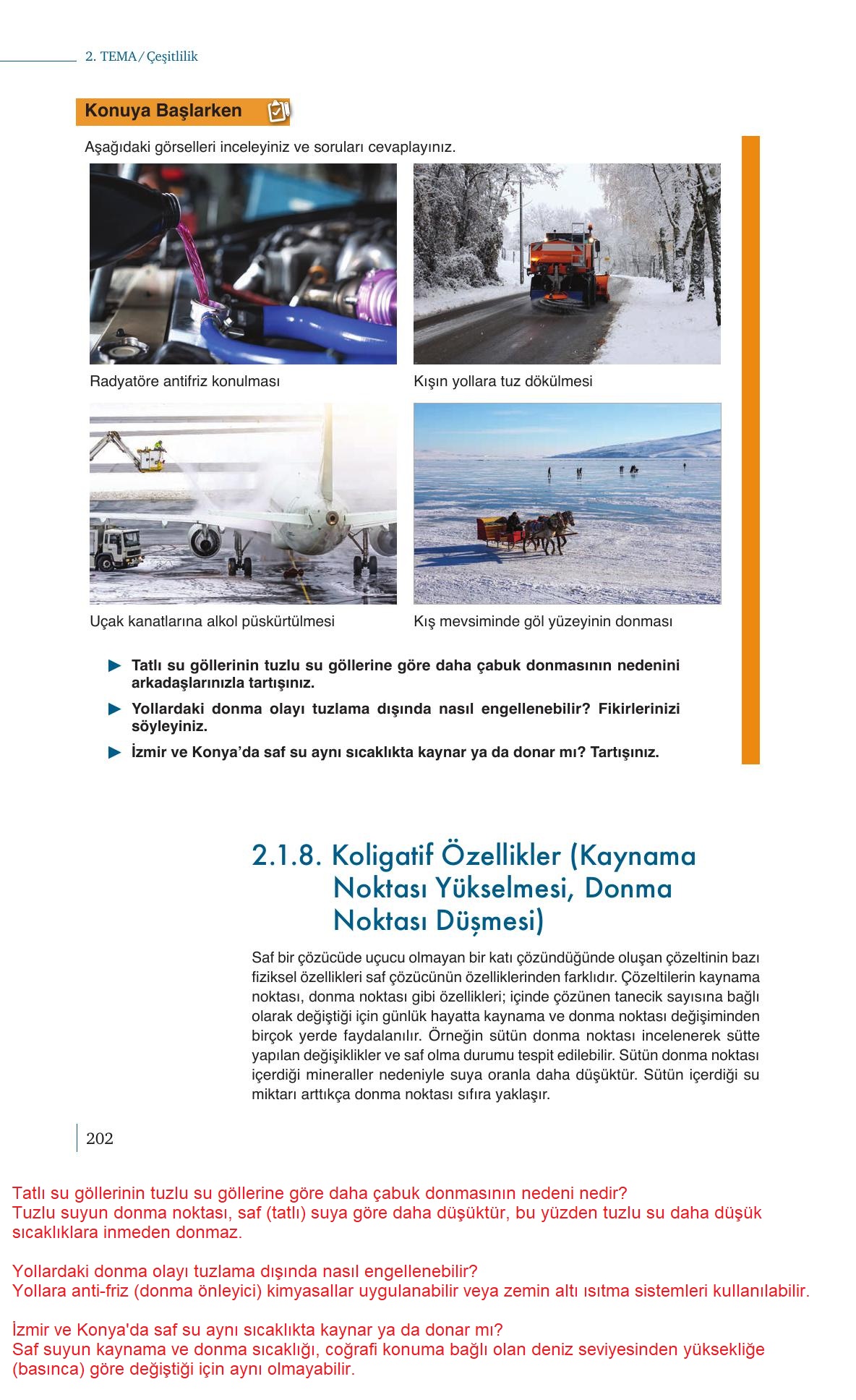 10. Sınıf Meb Yayınları Kimya Ders Kitabı Sayfa 202 Cevapları 10. Sınıf Meb Yayınları Kimya Ders Kitabı Sayfa 202 Cevapları