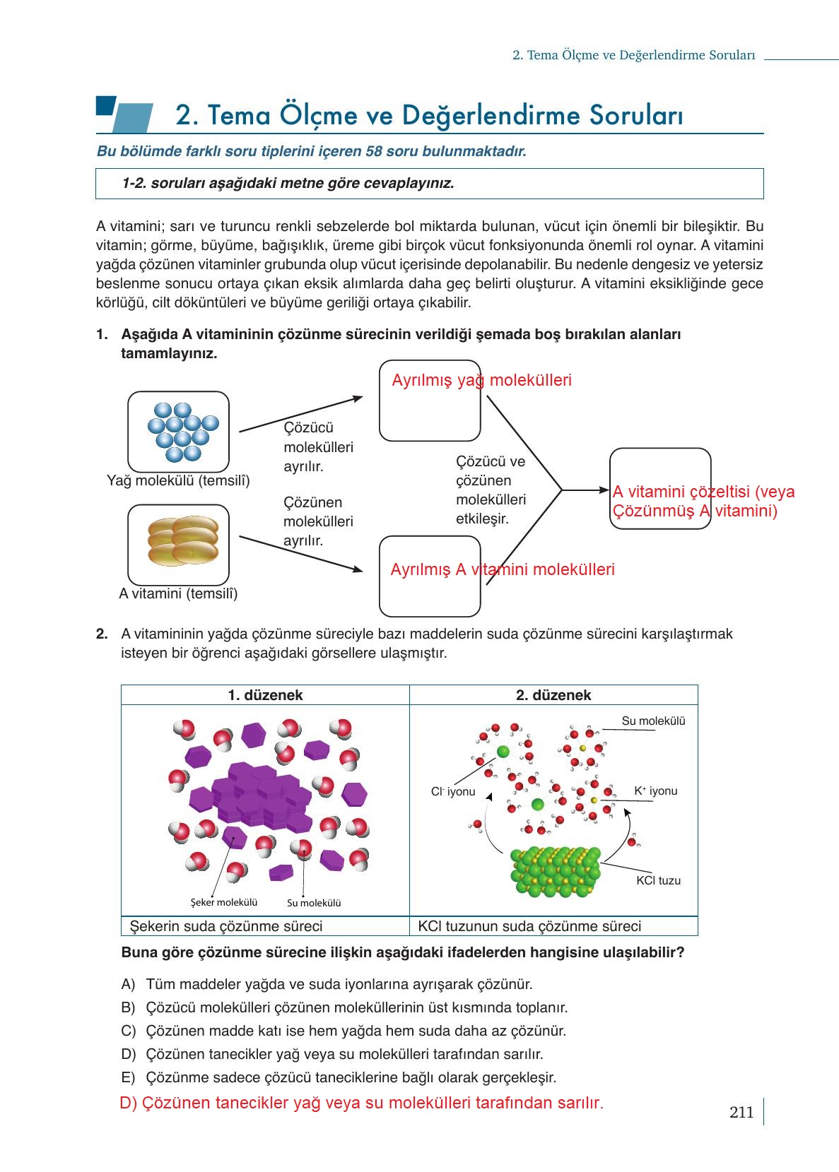 10. Sınıf Meb Yayınları Kimya Ders Kitabı Sayfa 211 Cevapları 10. Sınıf Meb Yayınları Kimya Ders Kitabı Sayfa 211 Cevapları