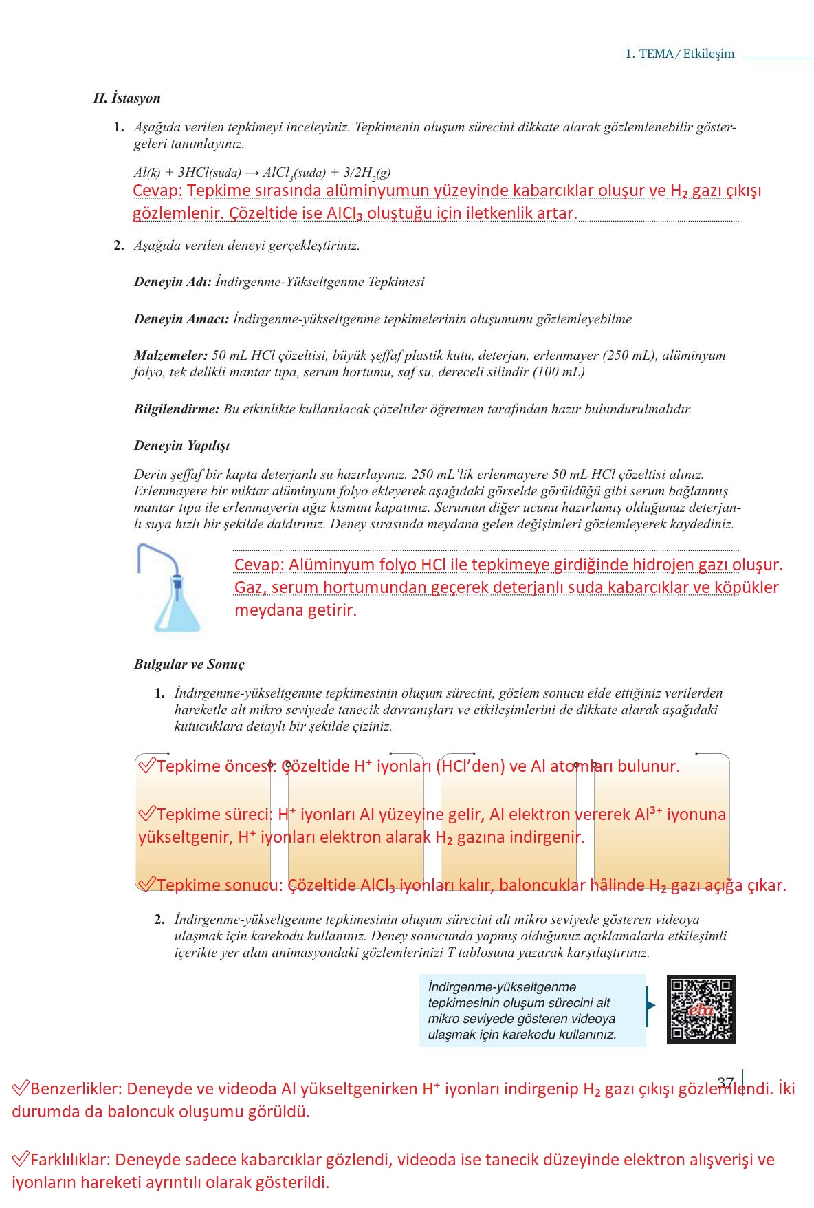 10. Sınıf Meb Yayınları Kimya Ders Kitabı Sayfa 37 Cevapları