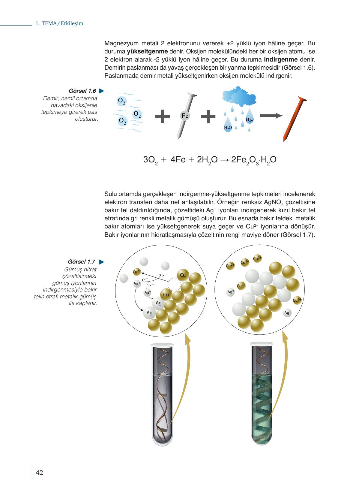 10. Sınıf Meb Yayınları Kimya Ders Kitabı Sayfa 42 Cevapları