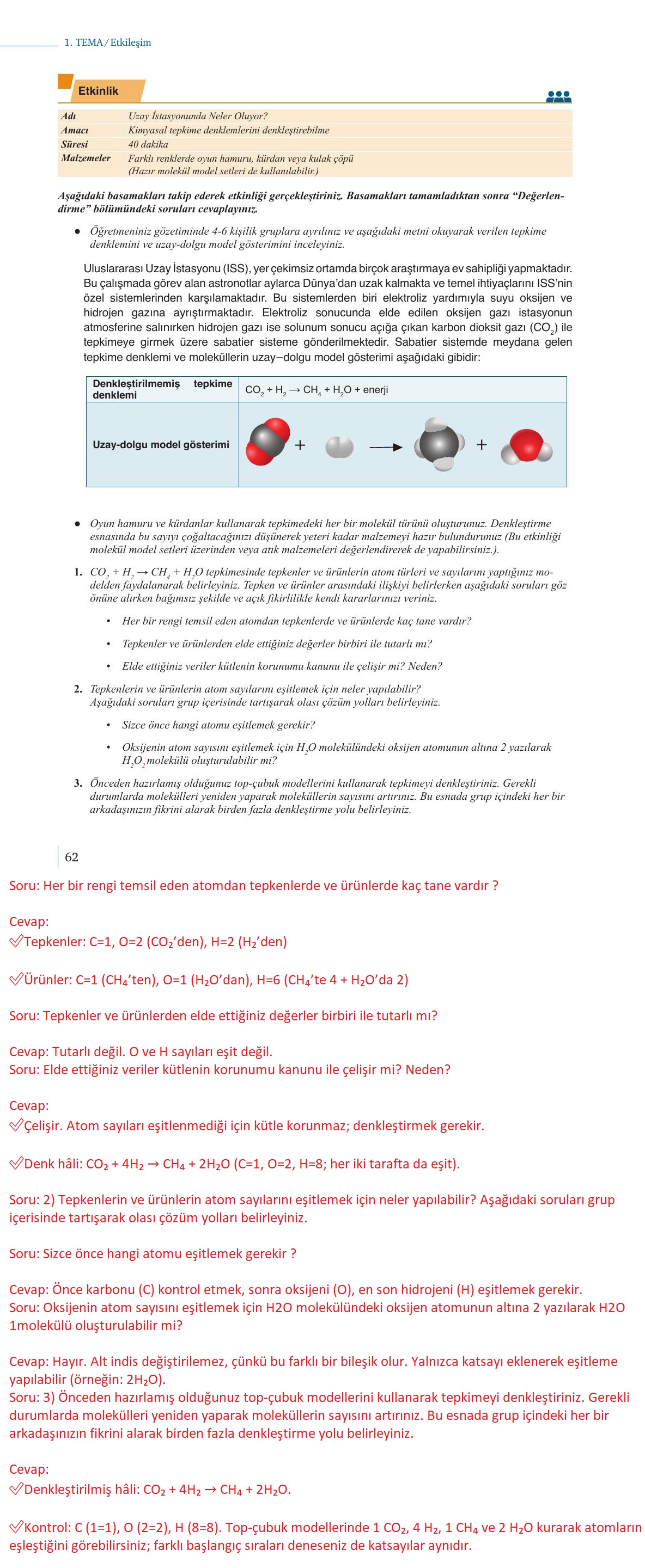 10. Sınıf Meb Yayınları Kimya Ders Kitabı Sayfa 62 Cevapları 10. Sınıf Meb Yayınları Kimya Ders Kitabı Sayfa 62 Cevapları