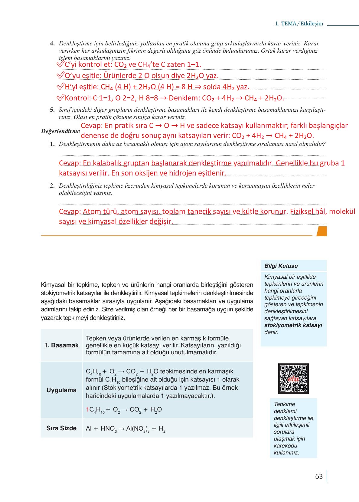 10. Sınıf Meb Yayınları Kimya Ders Kitabı Sayfa 63 Cevapları 10. Sınıf Meb Yayınları Kimya Ders Kitabı Sayfa 63 Cevapları