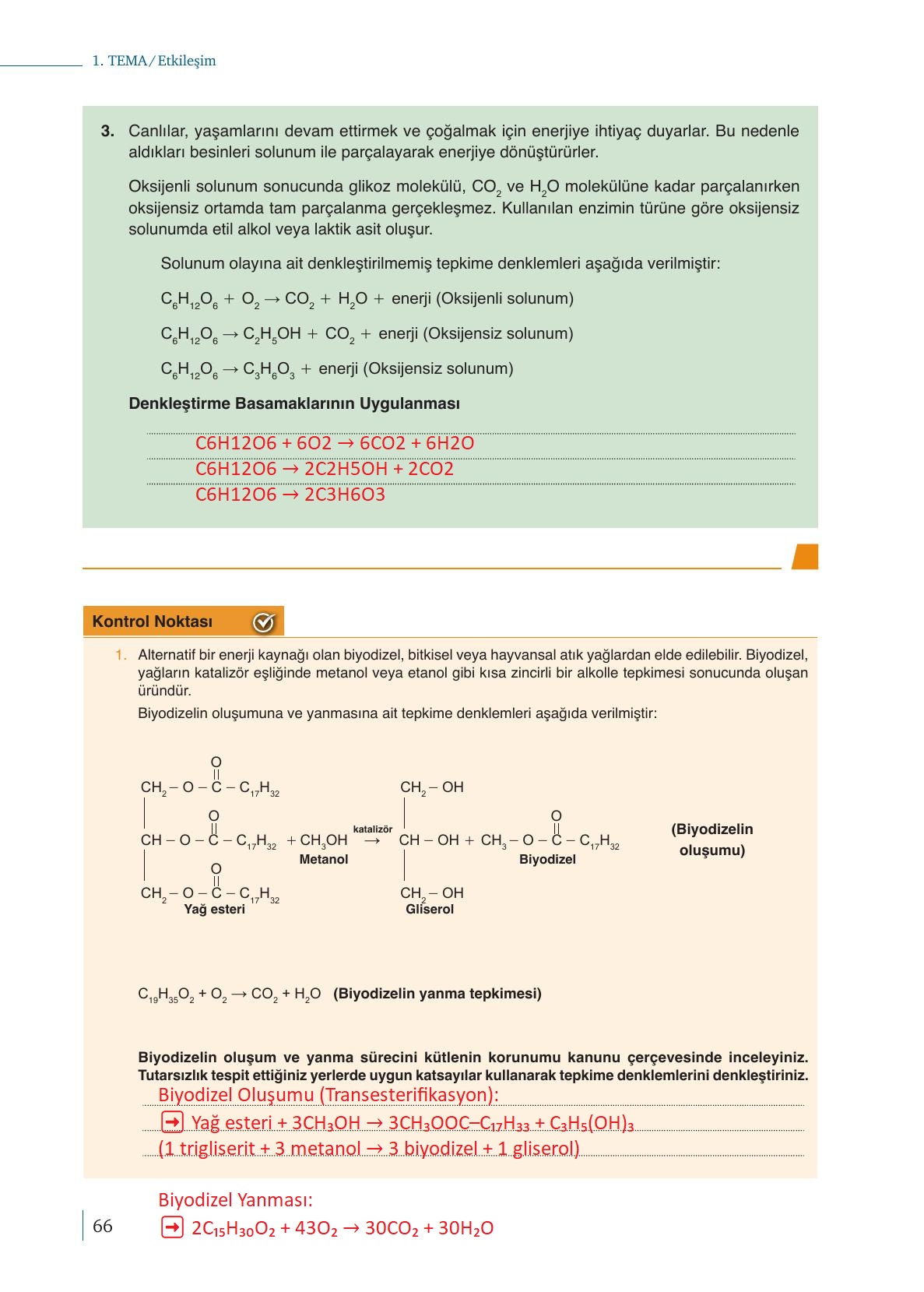 10. Sınıf Meb Yayınları Kimya Ders Kitabı Sayfa 66 Cevapları