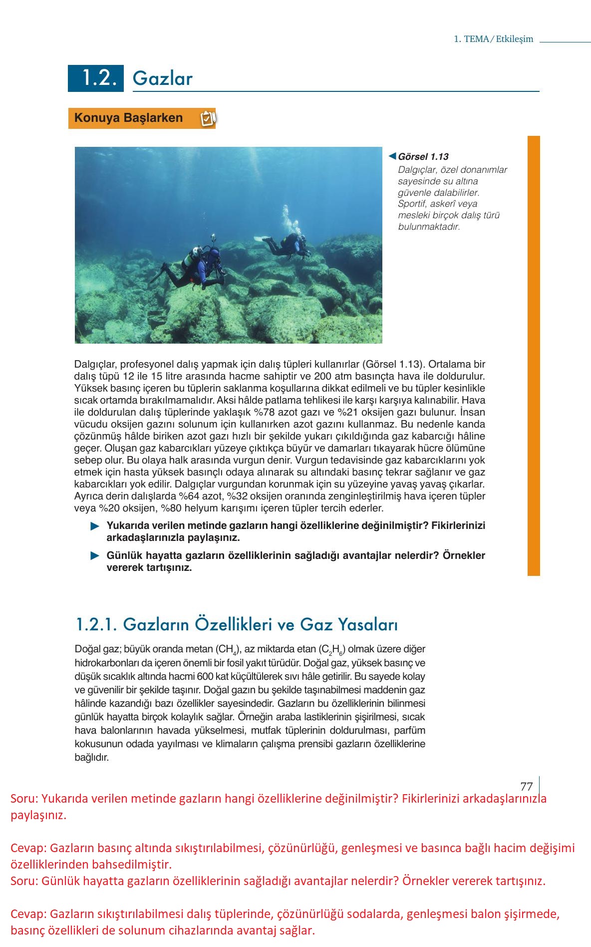 10. Sınıf Meb Yayınları Kimya Ders Kitabı Sayfa 77 Cevapları 10. Sınıf Meb Yayınları Kimya Ders Kitabı Sayfa 77 Cevapları