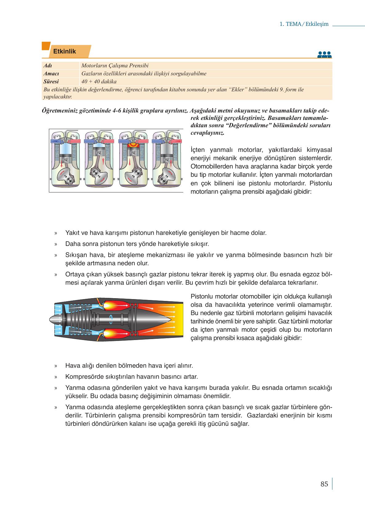 10. Sınıf Meb Yayınları Kimya Ders Kitabı Sayfa 85 Cevapları