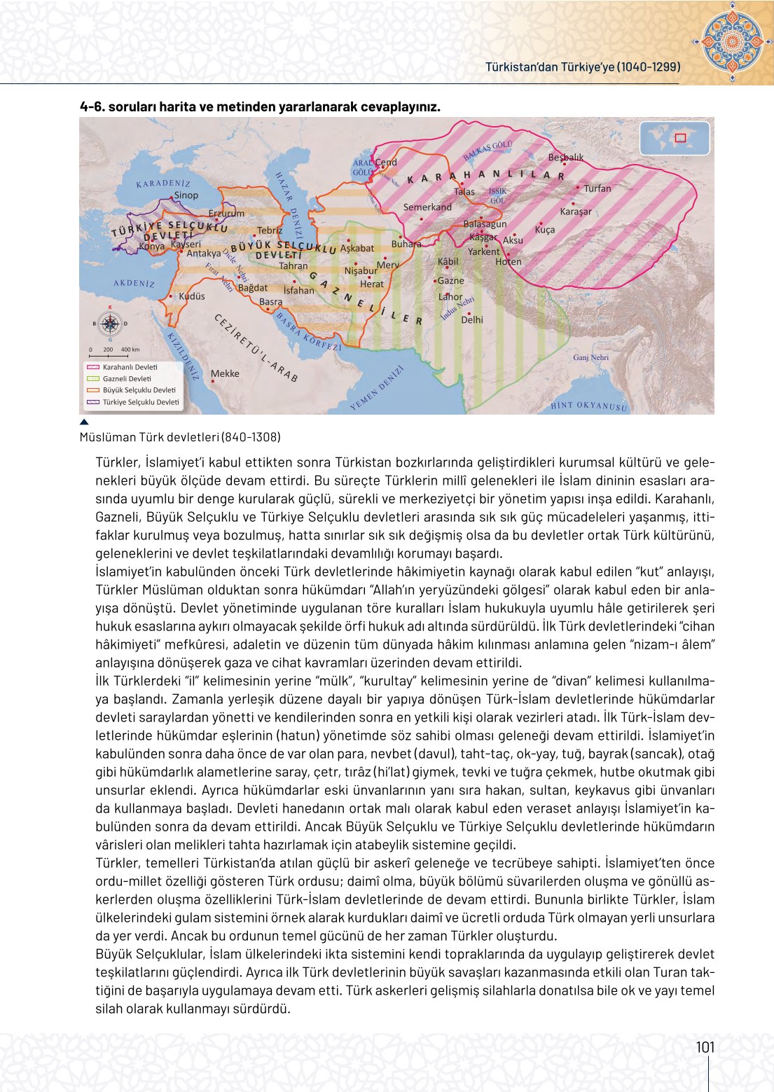 10. Sınıf Meb Yayınları Tarih Ders Kitabı Sayfa 101 Cevapları