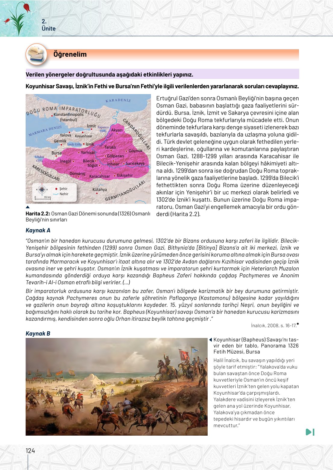 10. Sınıf Meb Yayınları Tarih Ders Kitabı Sayfa 124 Cevapları 10. Sınıf Meb Yayınları Tarih Ders Kitabı Sayfa 124 Cevapları